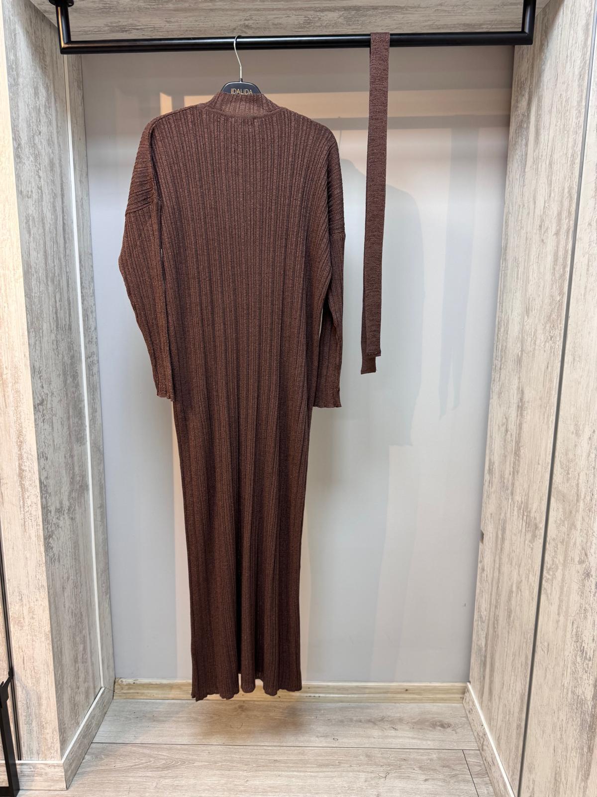 Merwish 1119 Cacao Triko Elbise
