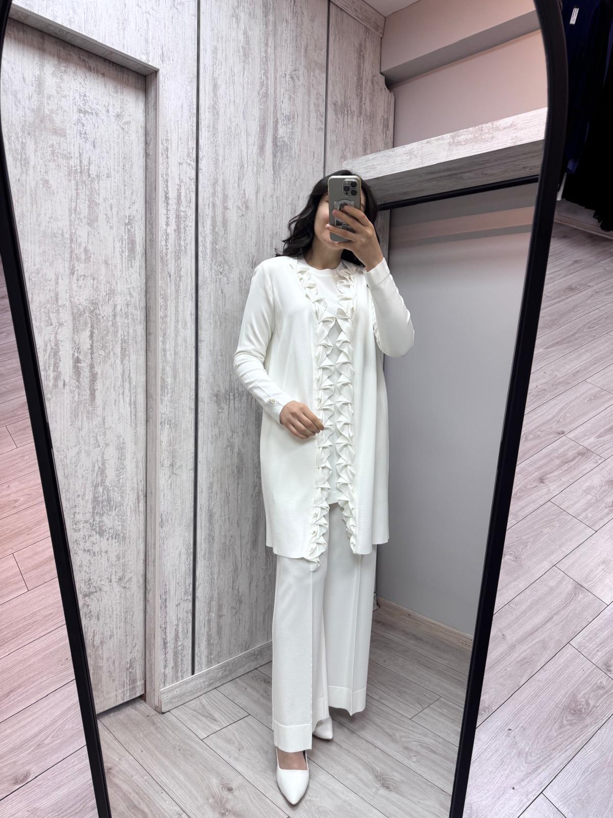 Missdalda 9019 Ecru Merserize Ceket