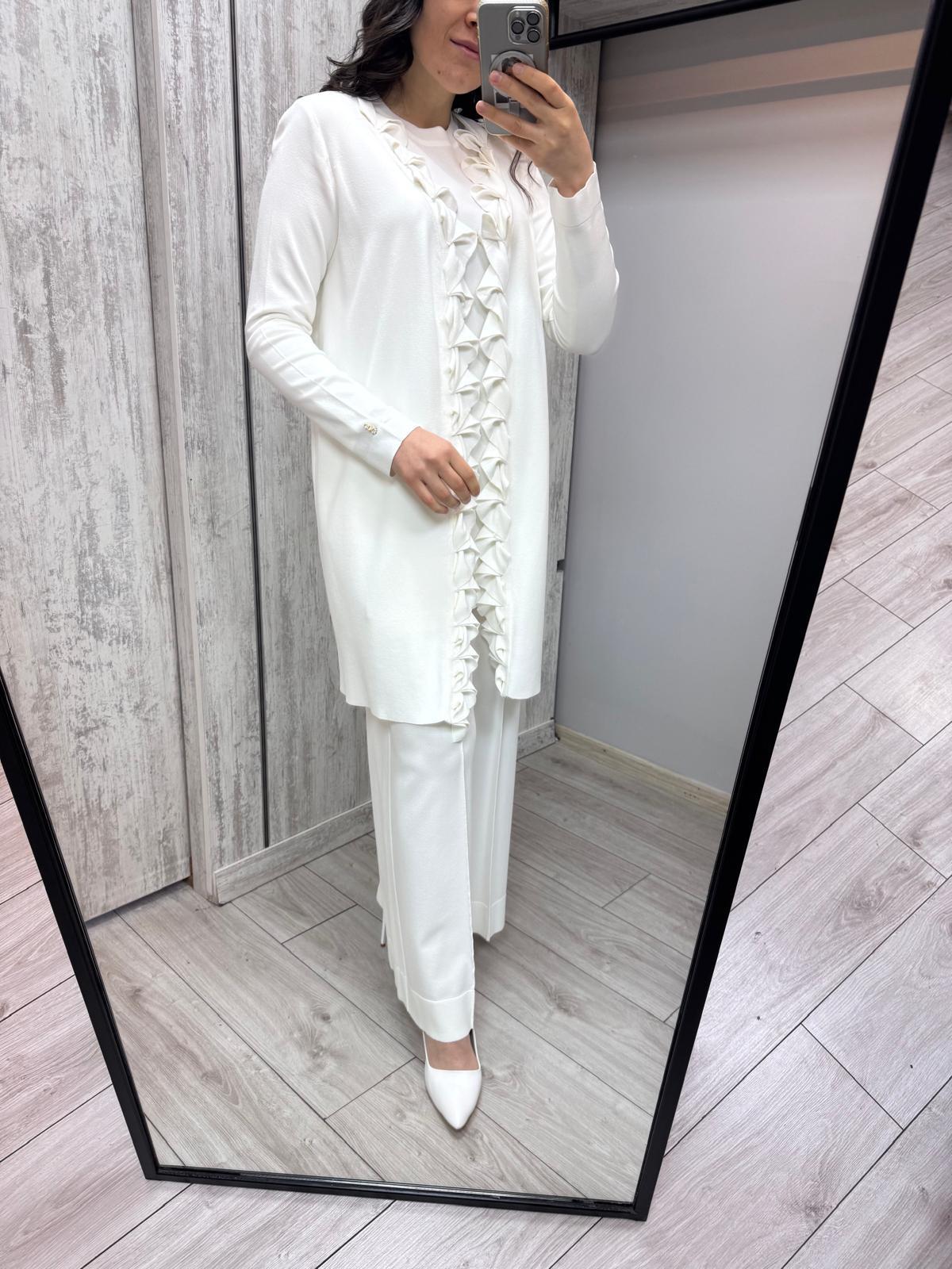Missdalda 9019 Ecru Merserize Ceket