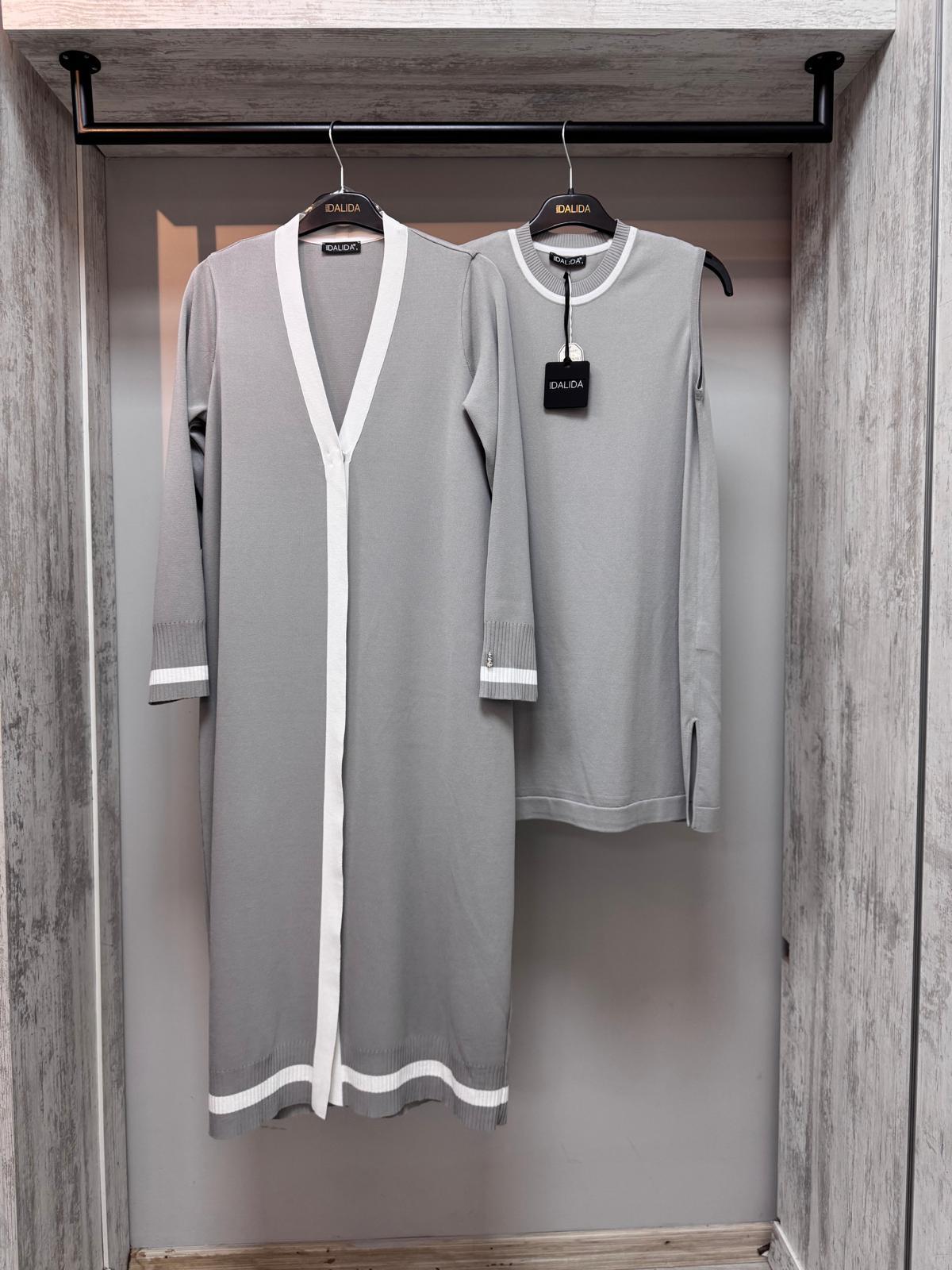 Missdalida 0003 Grey İçli Dışlı Merserize Takım