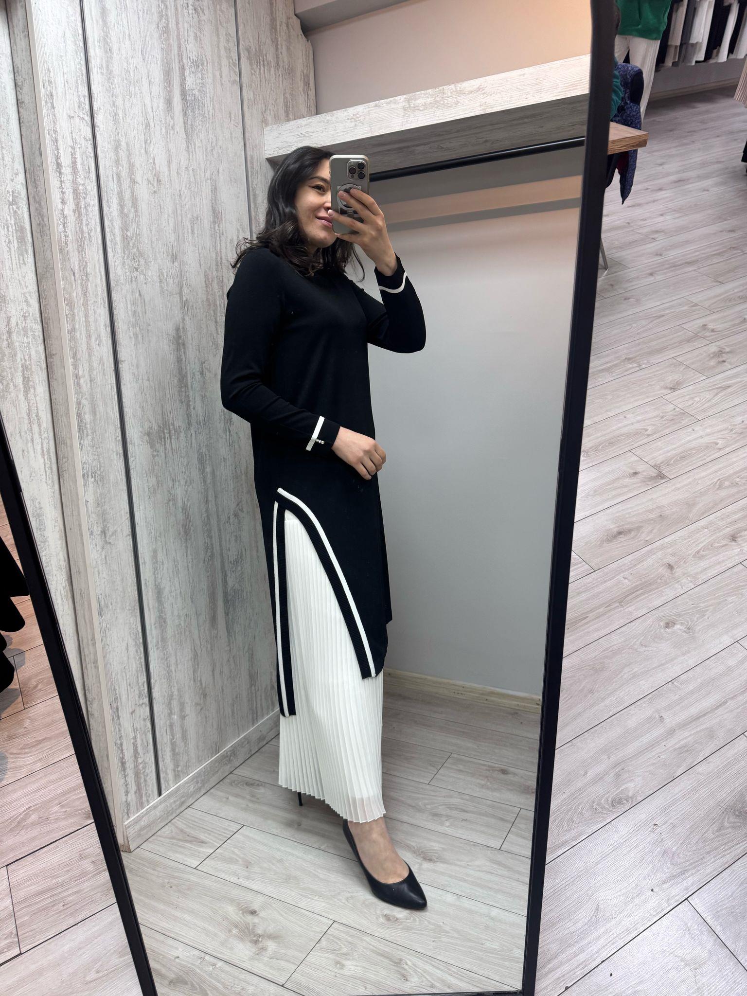 Missdalida 2001 Ecru Plise Etek