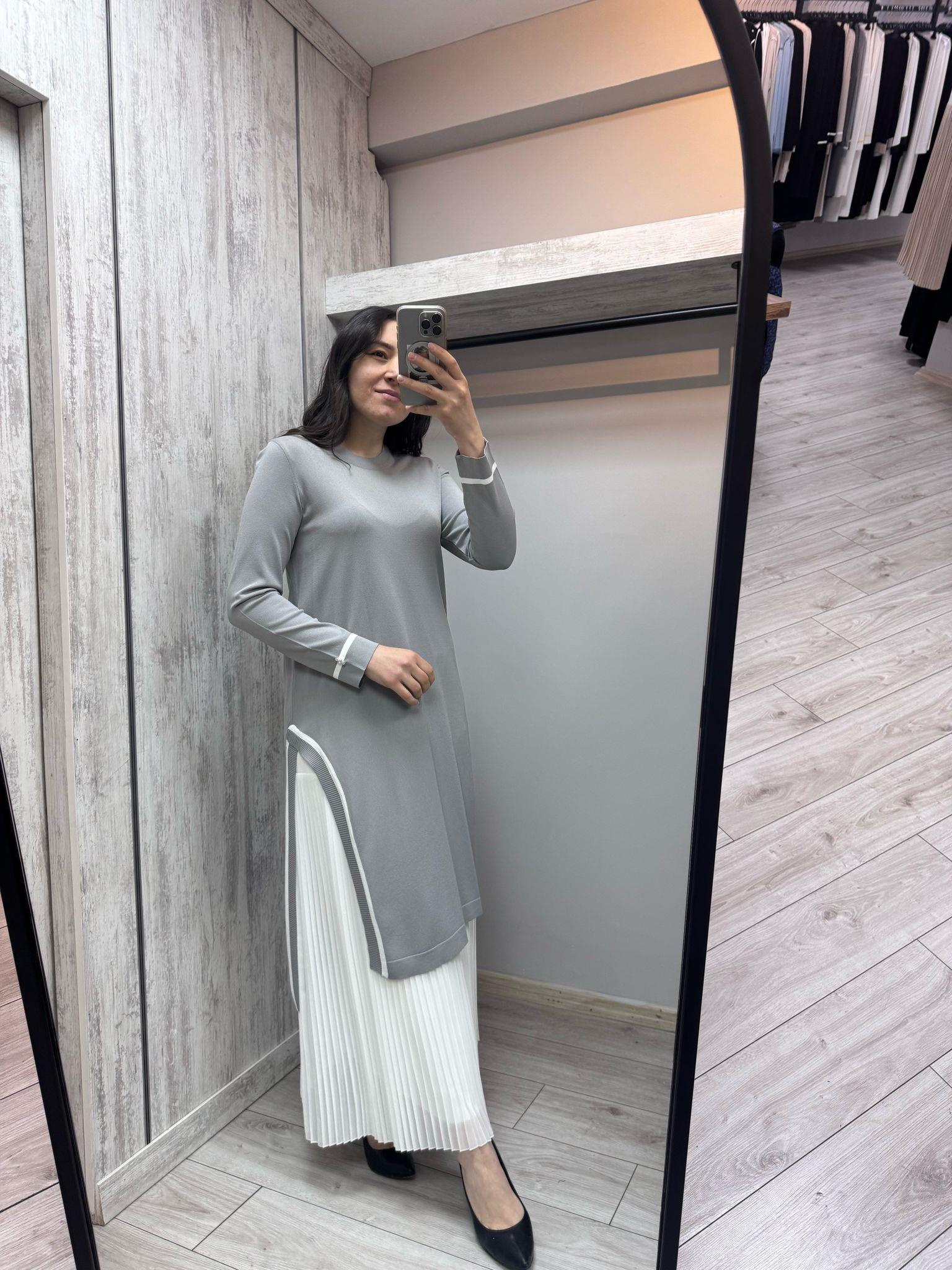 Missdalida 2001 Ecru Plise Etek