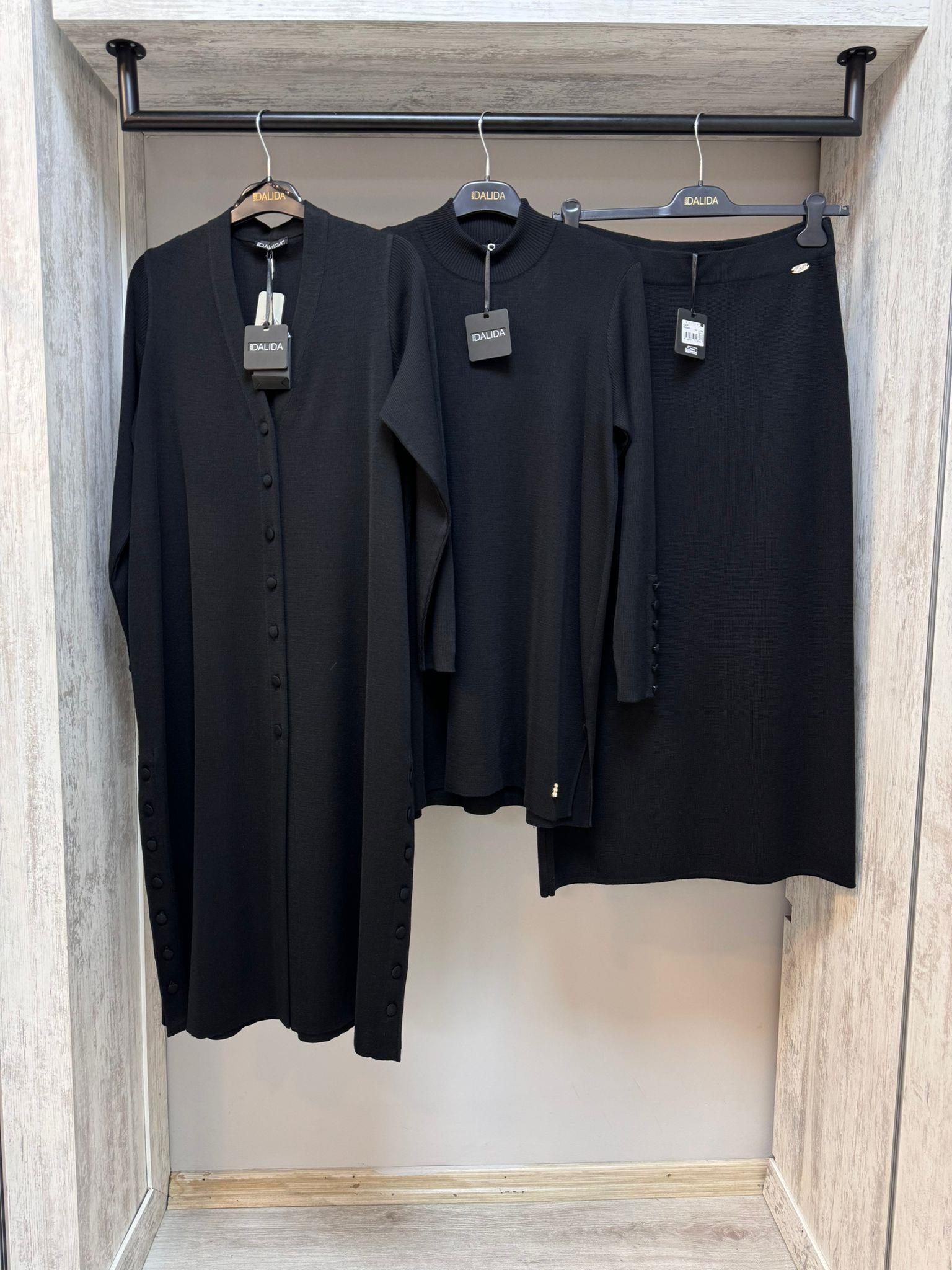 Missdalida 2015 Black Triko Kalem Etek