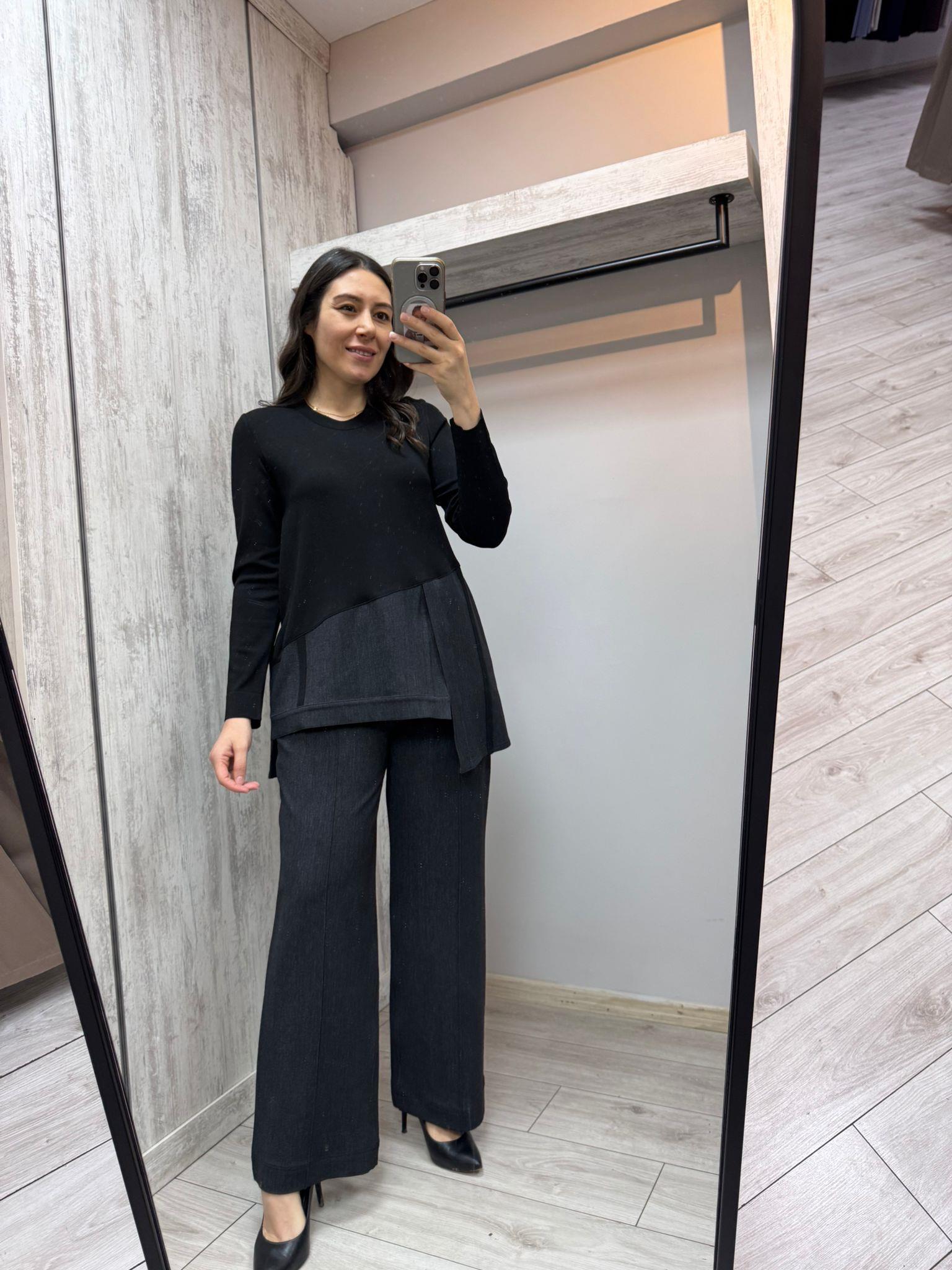 Missdalida 25-PF 6018 Black Merserize Bluz