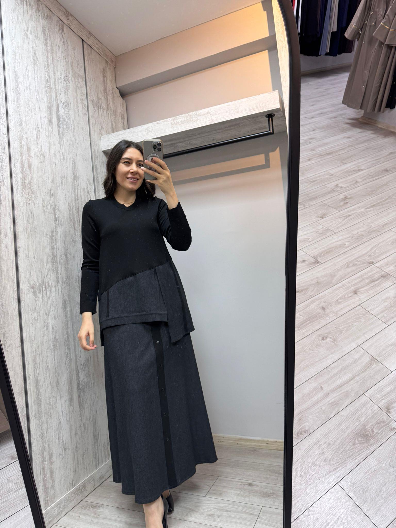 Missdalida 25-PF 6018 Black Merserize Bluz