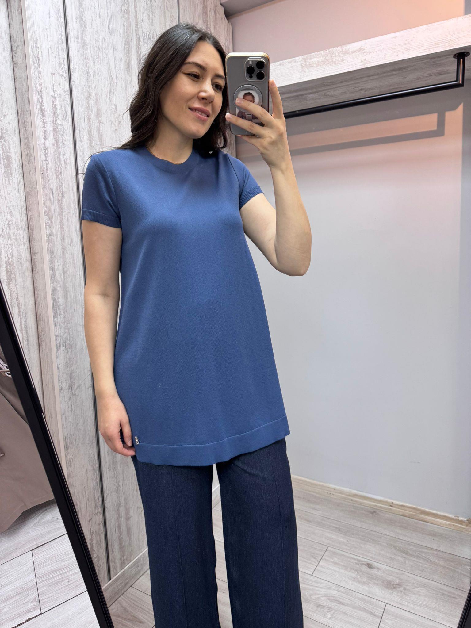 Missdalida 25PF-6000 İndigo Merserize Tunik