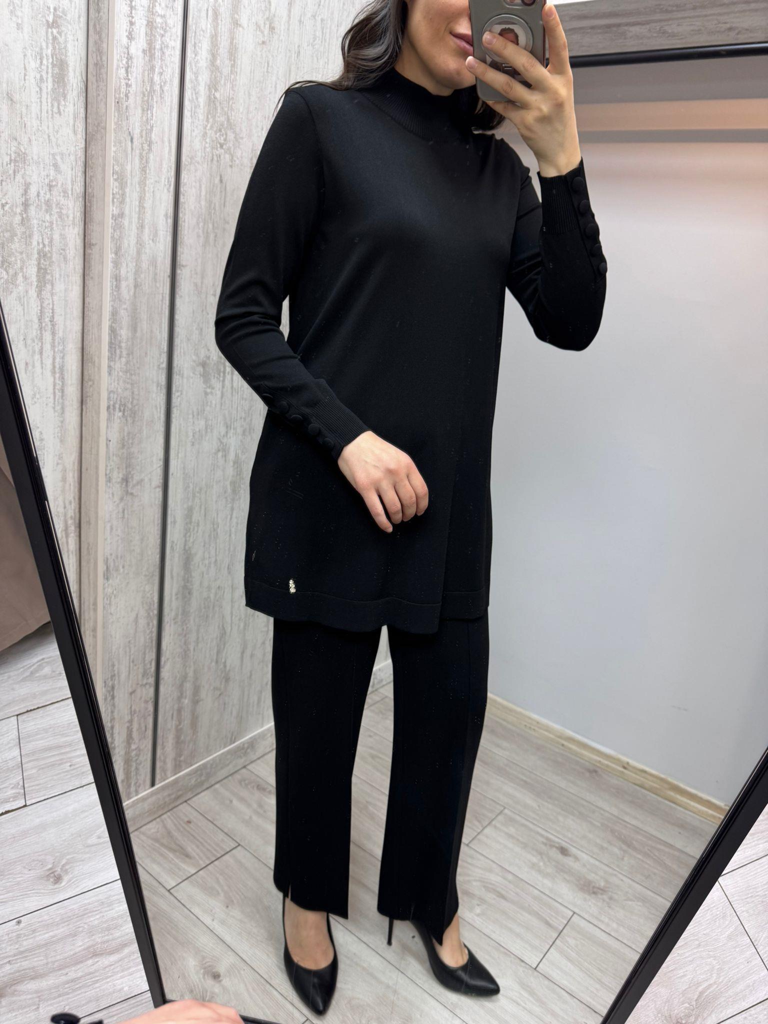 Missdalida 25PF-6001 Black Merserize Tunik