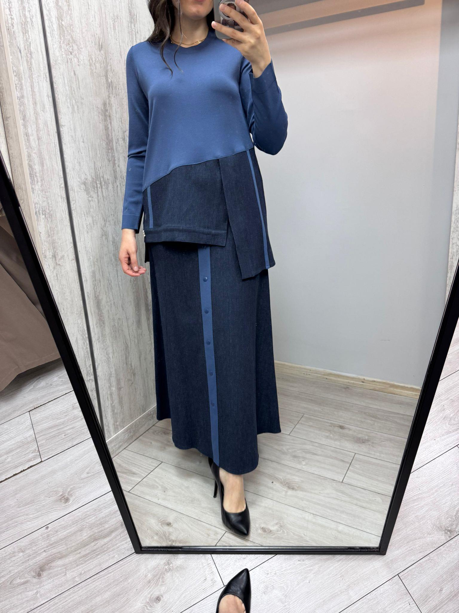 Missdalida 25PF-6018 İndigo Merserize Bluz