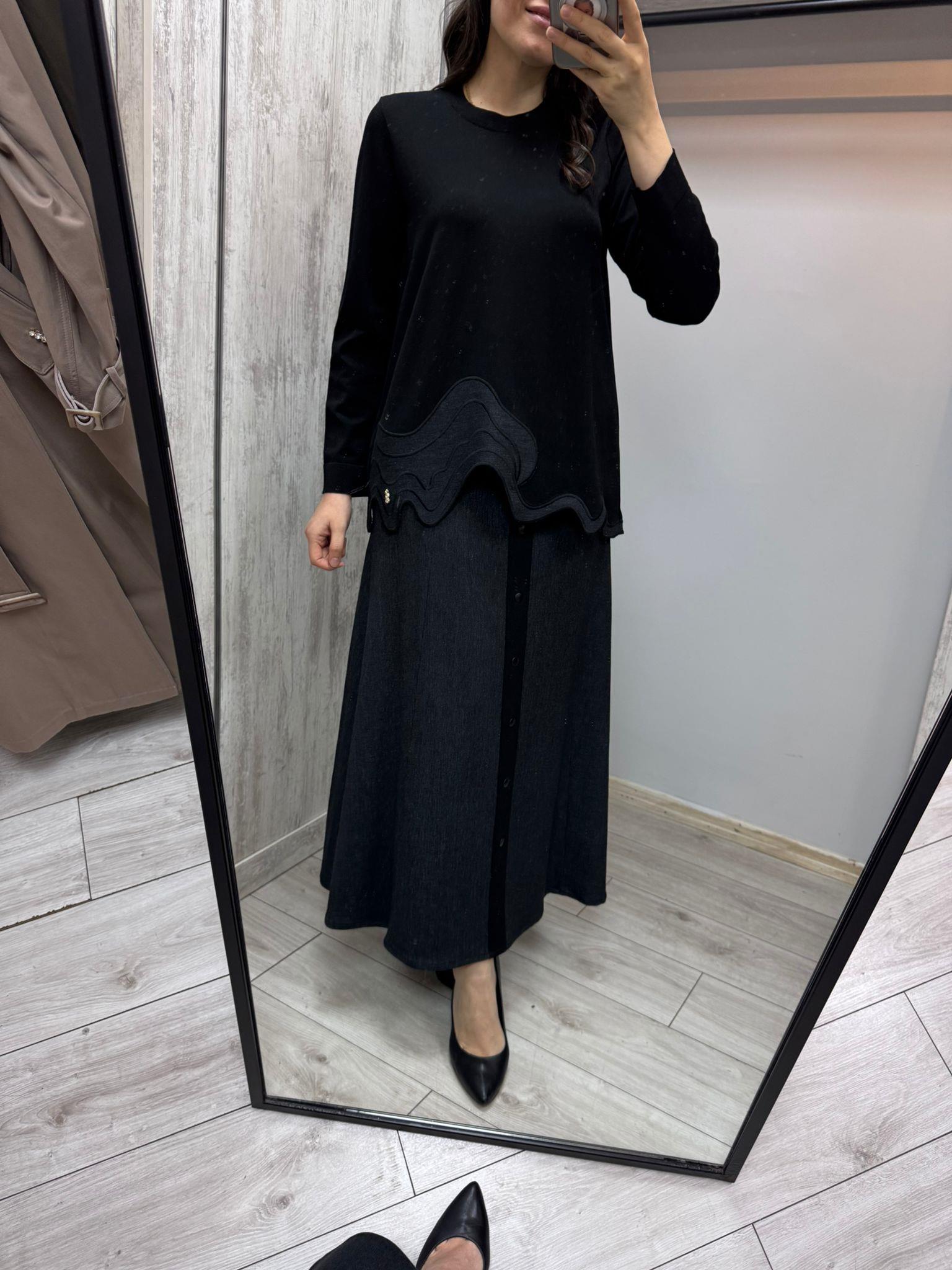Missdalida 25PF-6020 Black Merserize Bluz