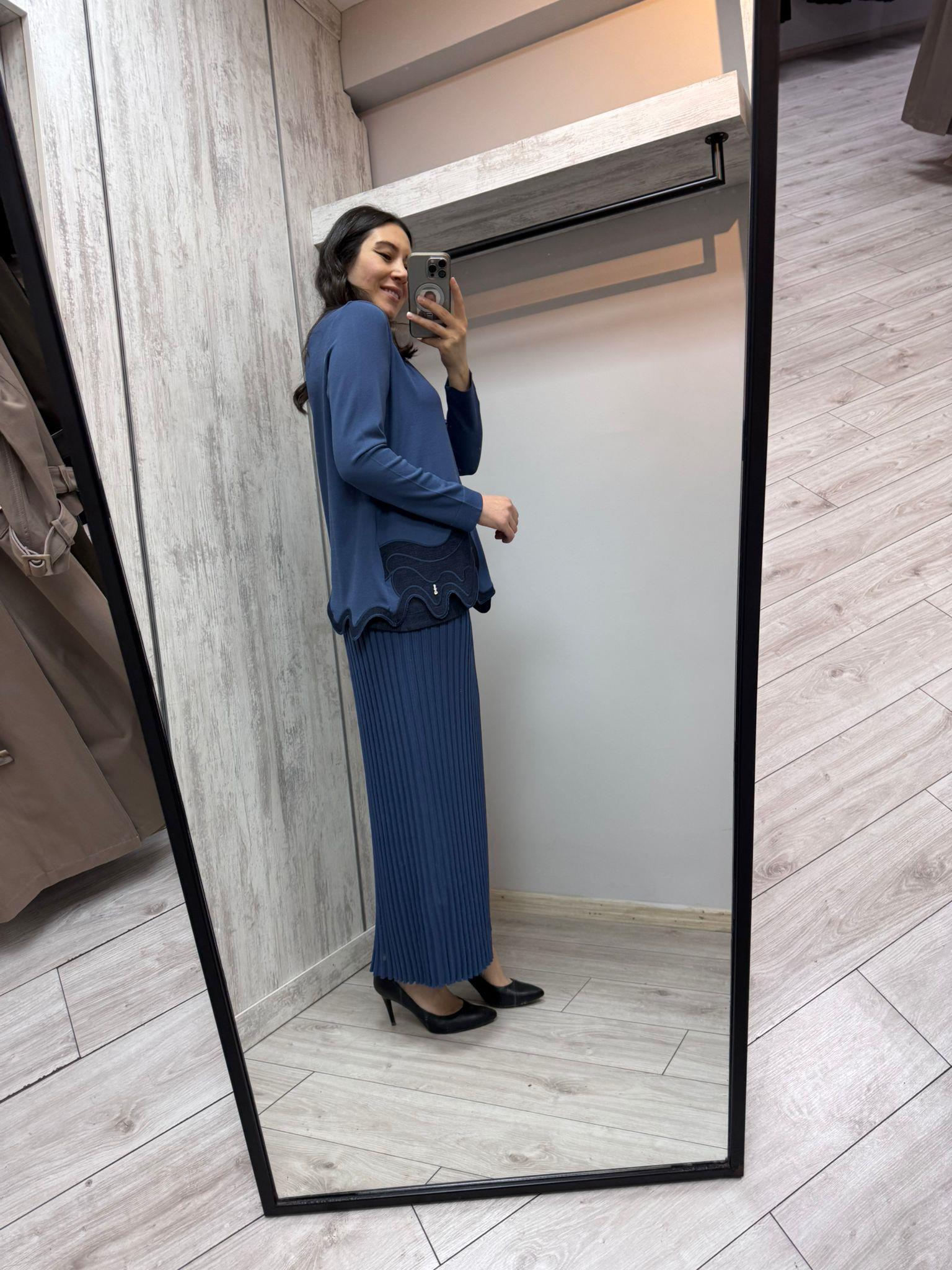 Missdalida 25PF-6020 İndigo Merserize Bluz
