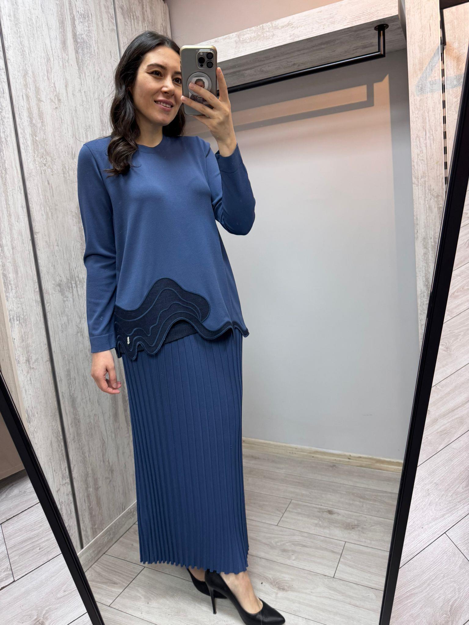 Missdalida 25PF-6020 İndigo Merserize Bluz