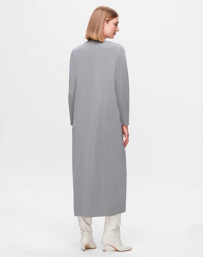 Missdalida 4011 Grey Triko Elbise