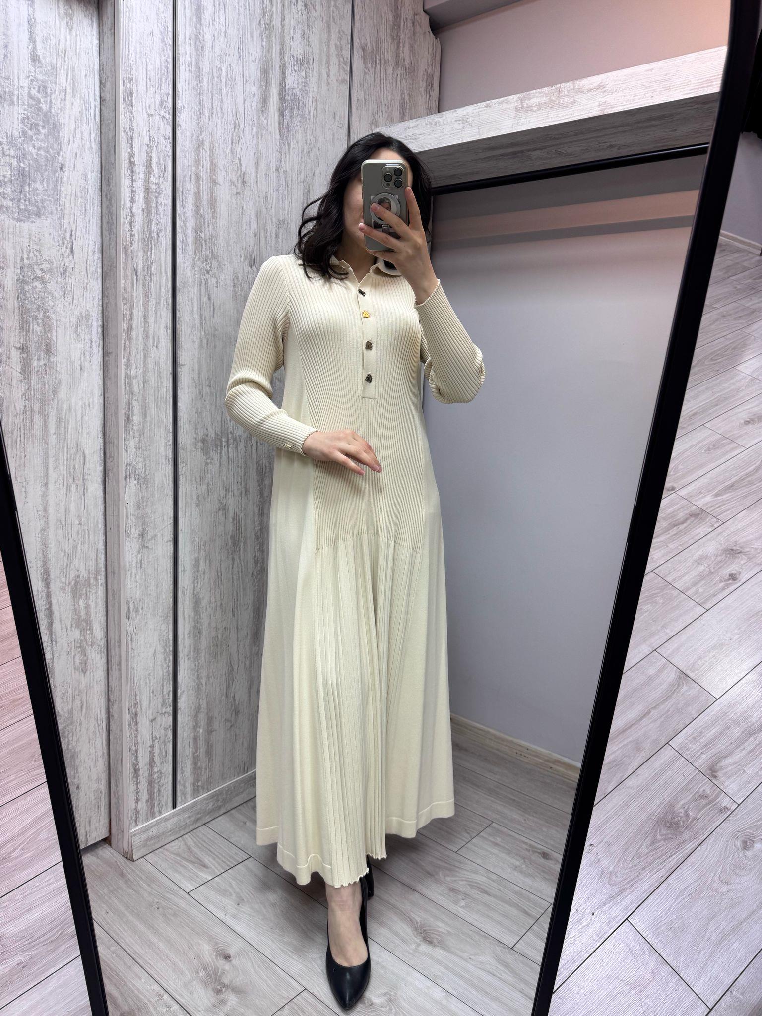 Missdalida 4022 Butter Merserize Elbise