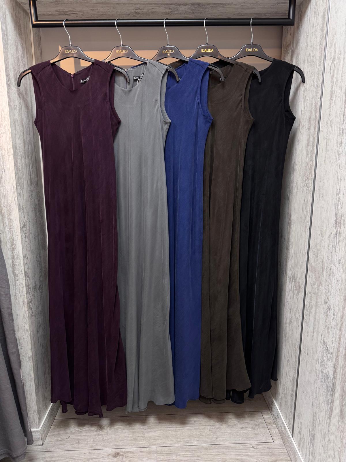Missdalida 4034 Black Kolsuz İpek Elbise