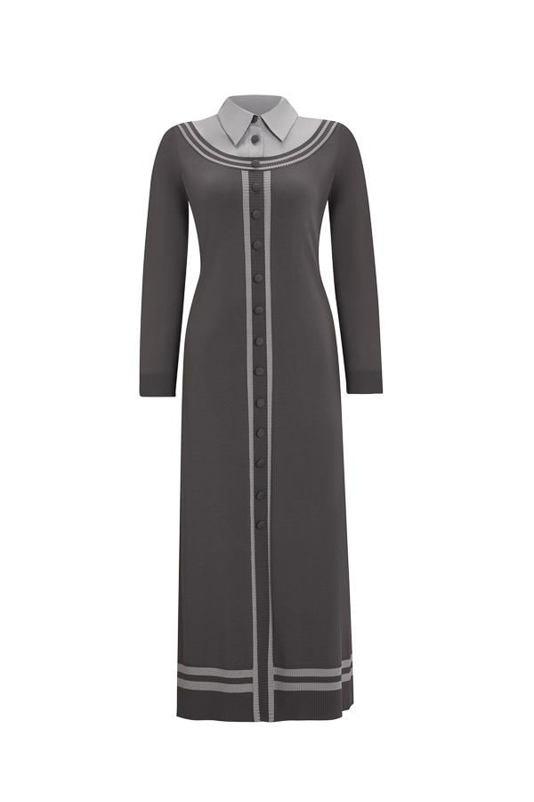 Missdalida 4038 Antrasit Merserize Elbise
