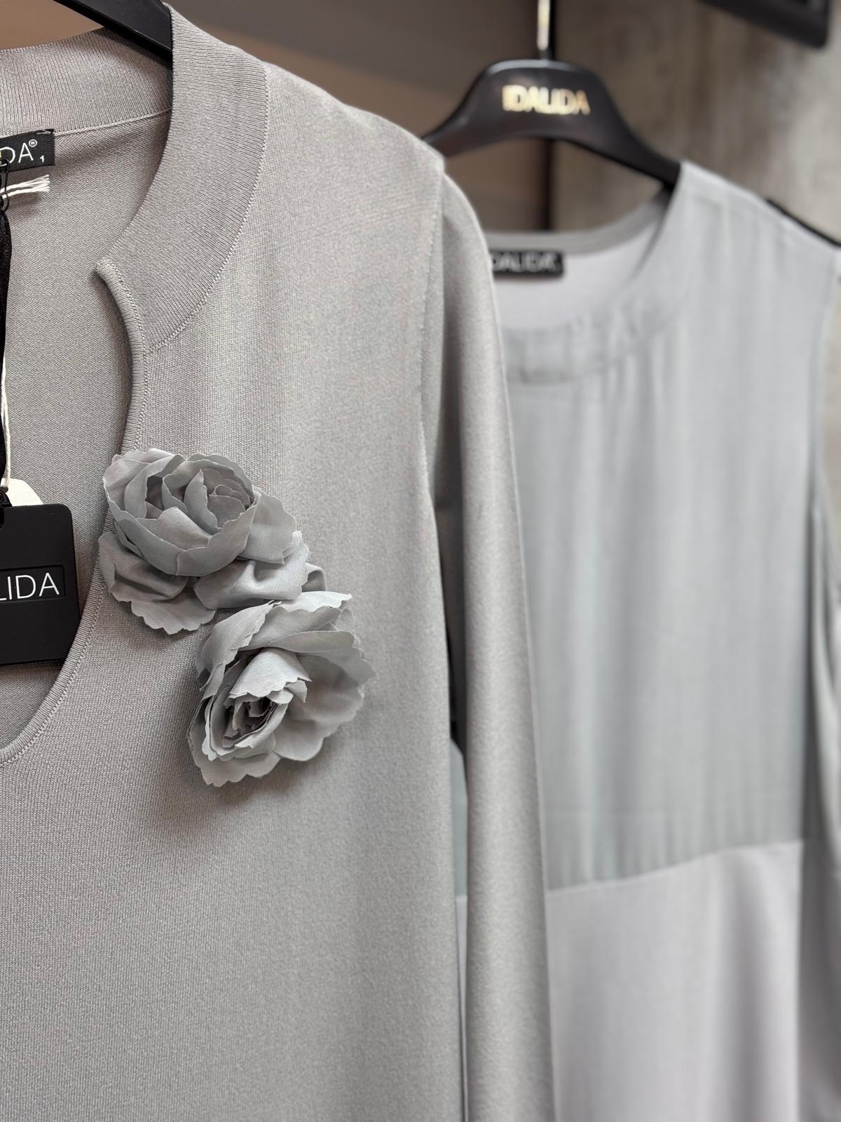 Missdalida 4041 Grey Merserize Elbise