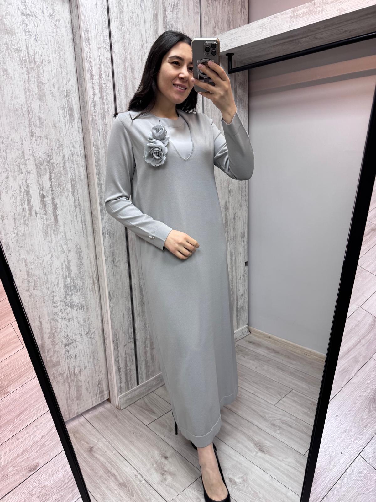 Missdalida 4041 Grey Merserize Elbise