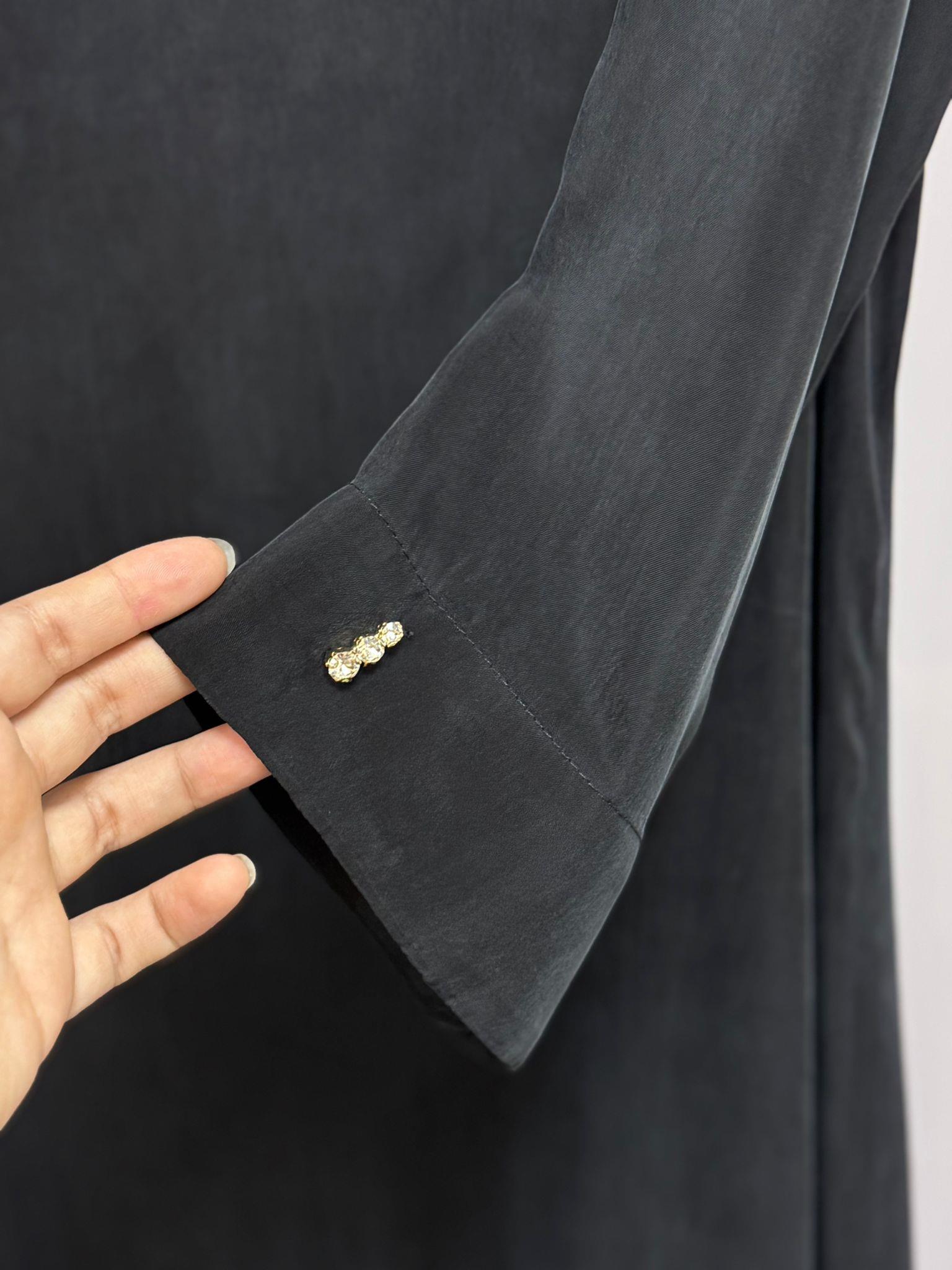Missdalida 4042 Black İpek Elbise