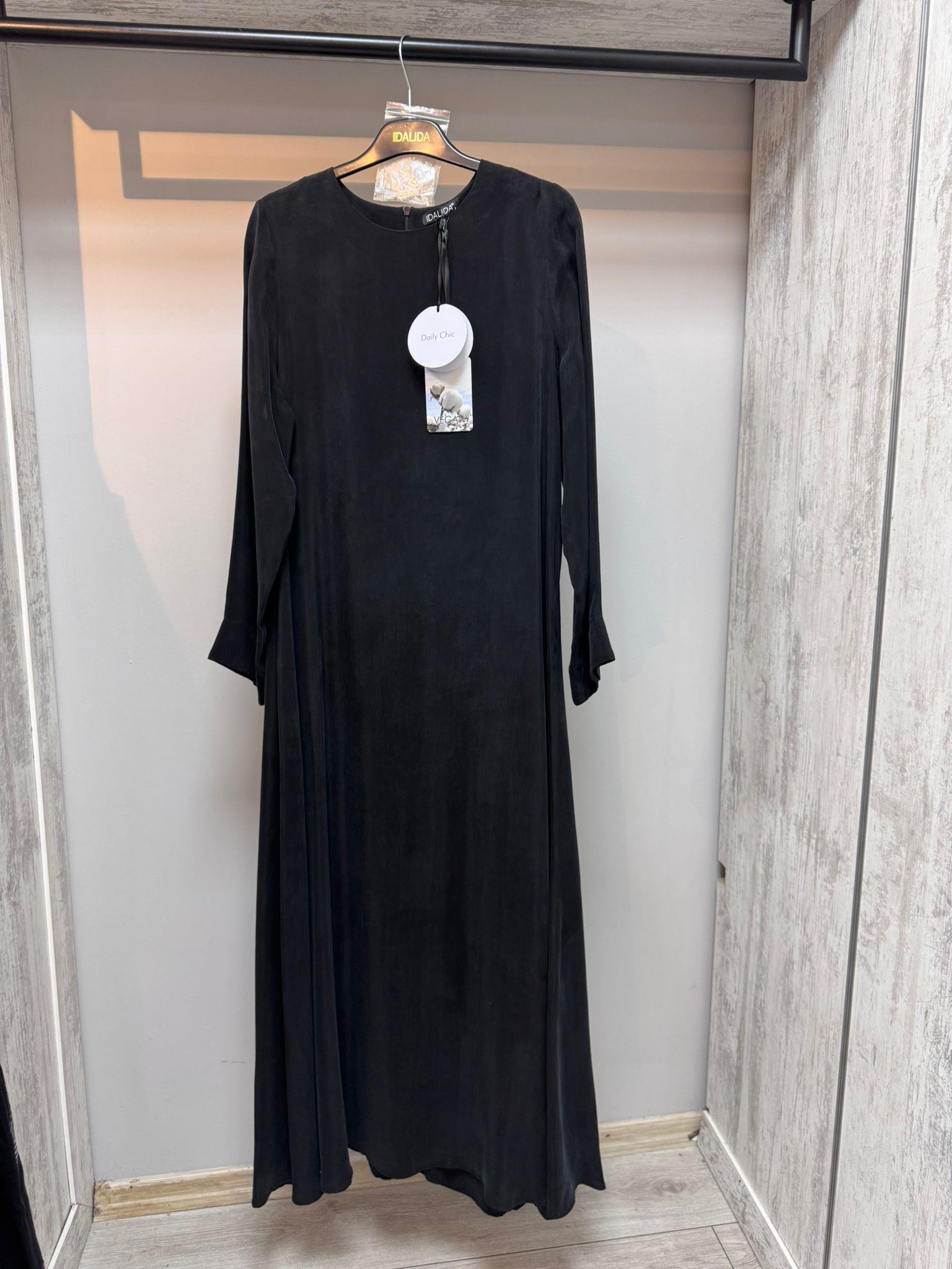 Missdalida 4042 Black İpek Elbise