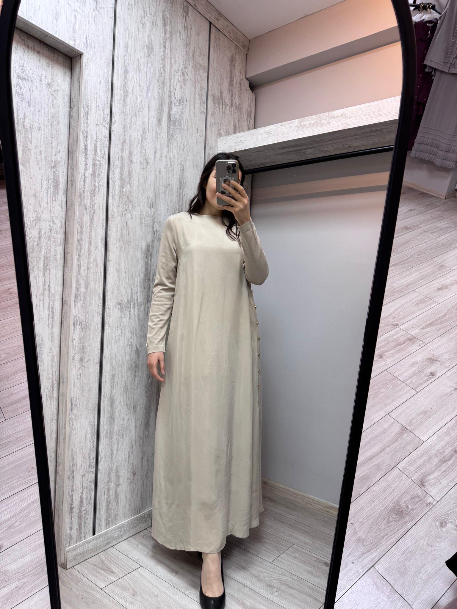Missdalida 4052 Stone İpek Elbise