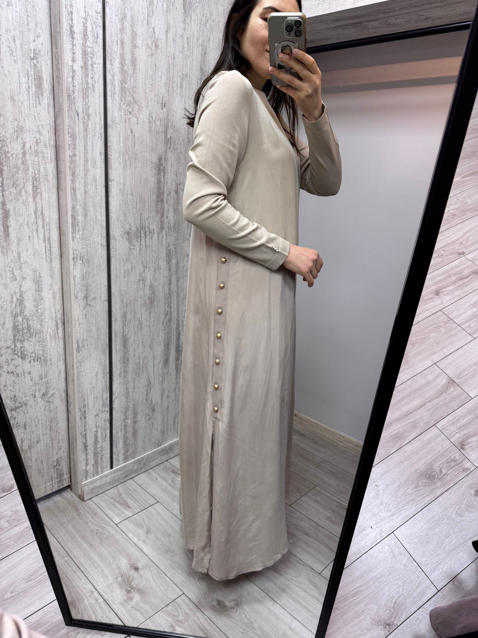 Missdalida 4052 Stone İpek Elbise
