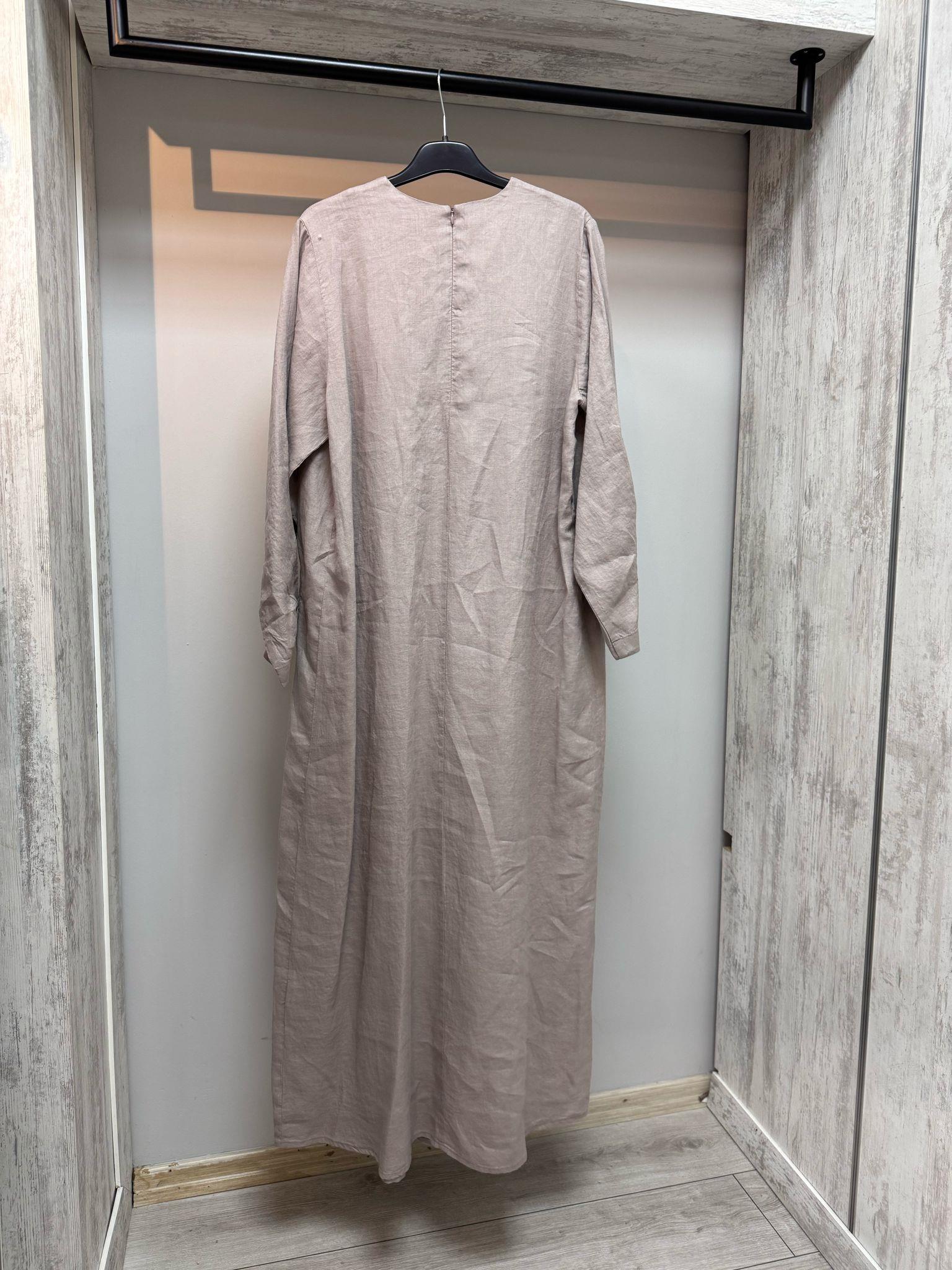 Missdalida 4064 Mink Keten Elbise