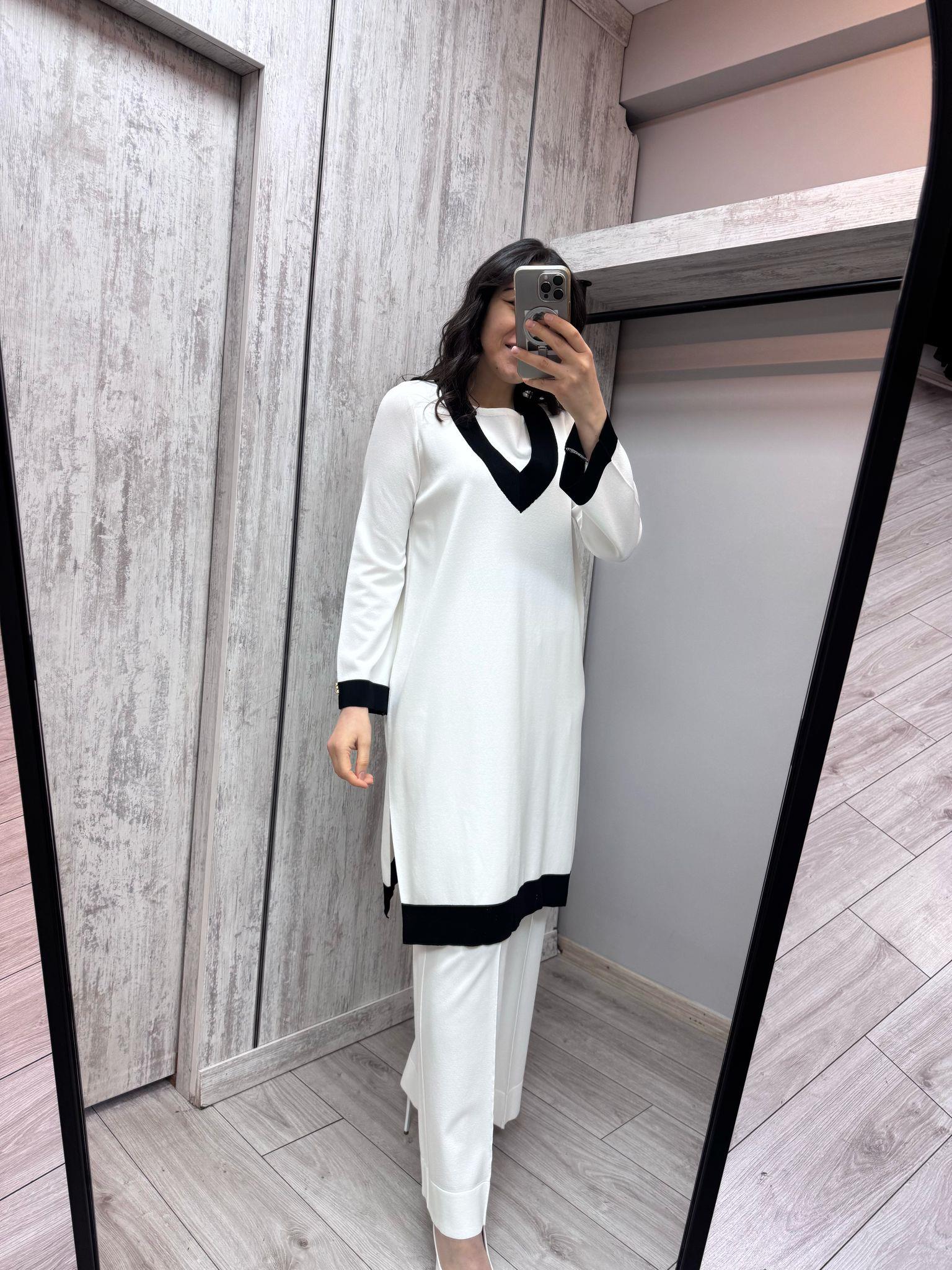 Missdalida 6006 Ecru Merserize Tunik