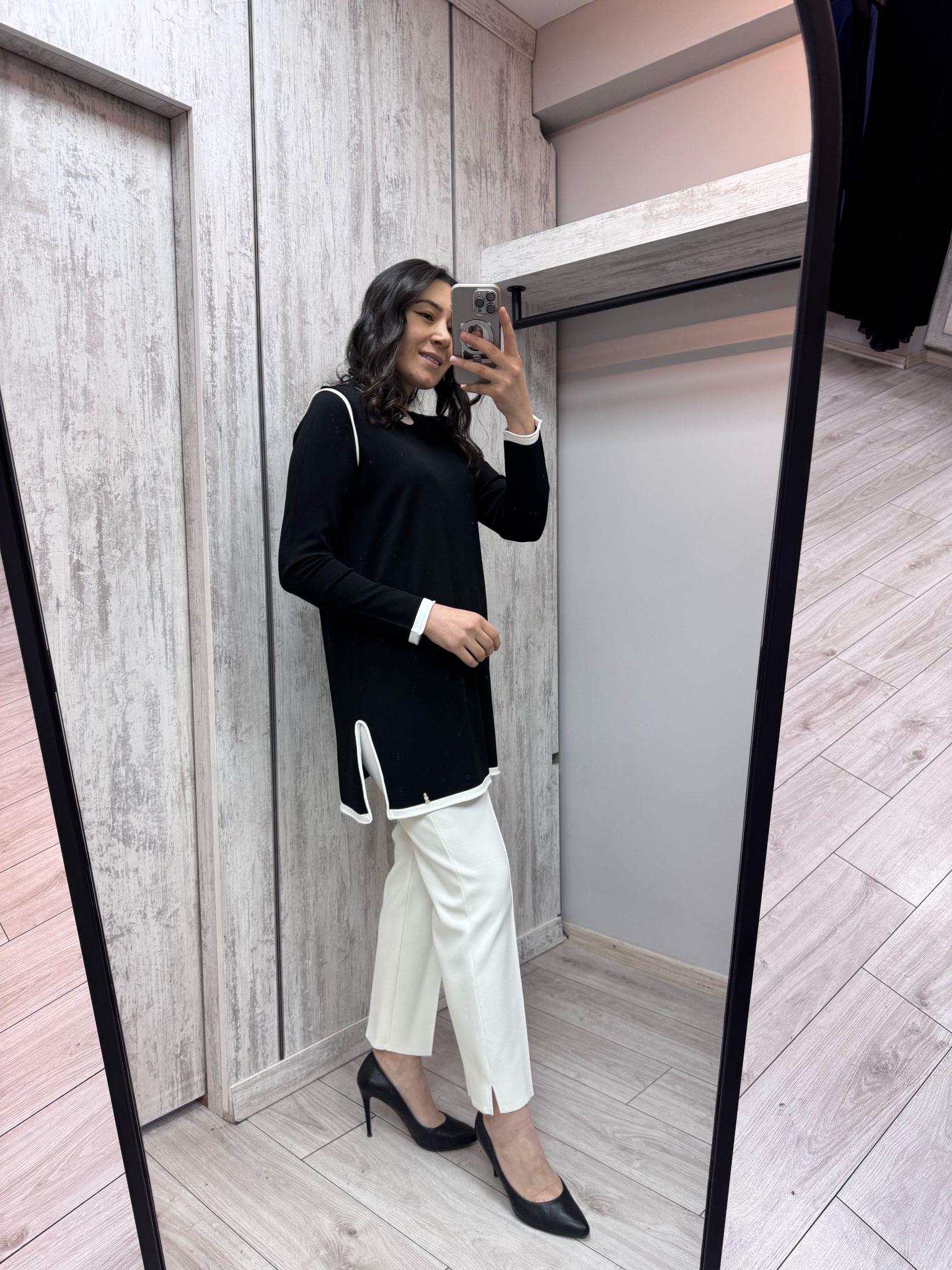 Missdalida 6010 Black Merserize Tunik