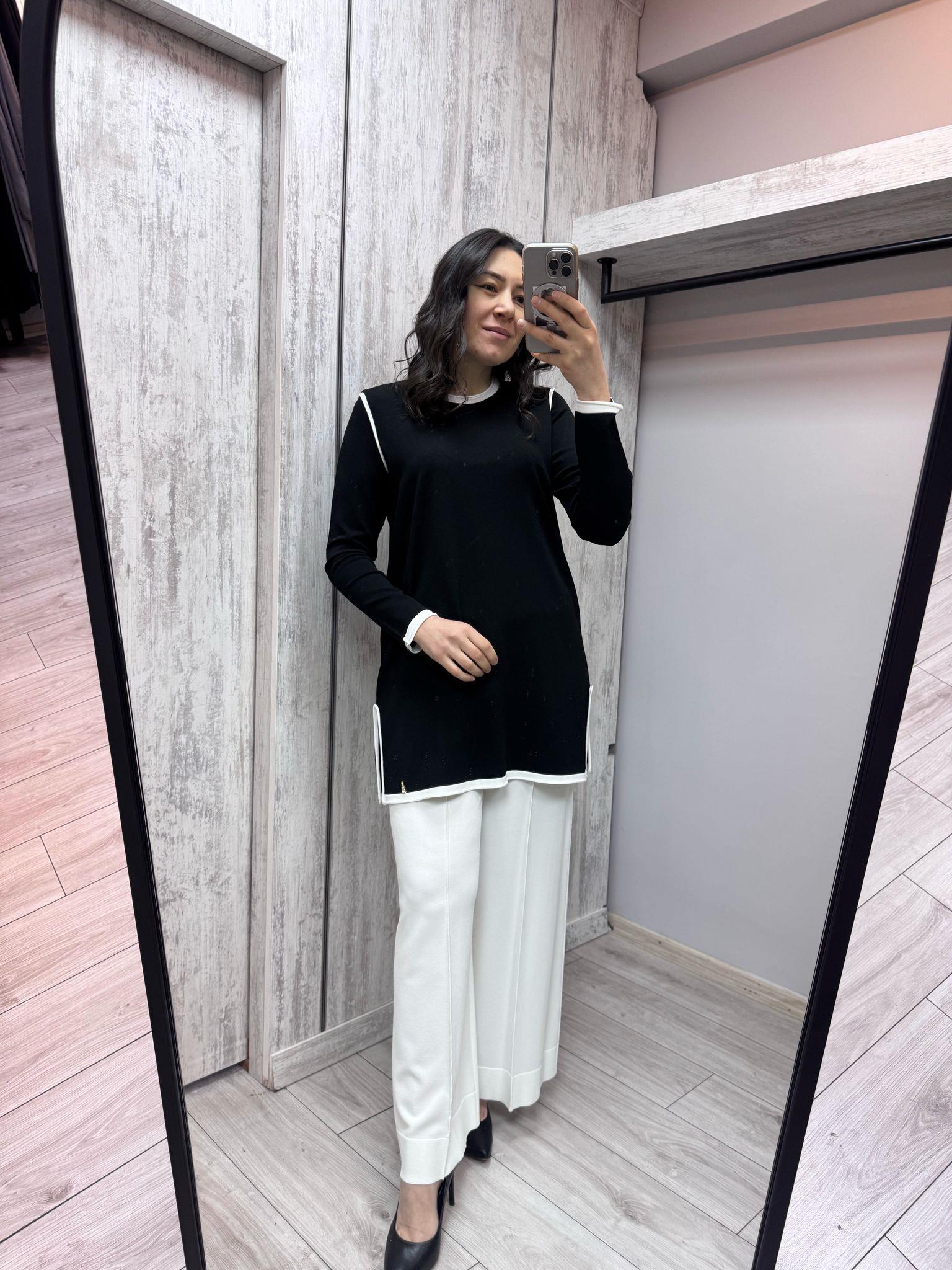 Missdalida 6010 Black Merserize Tunik