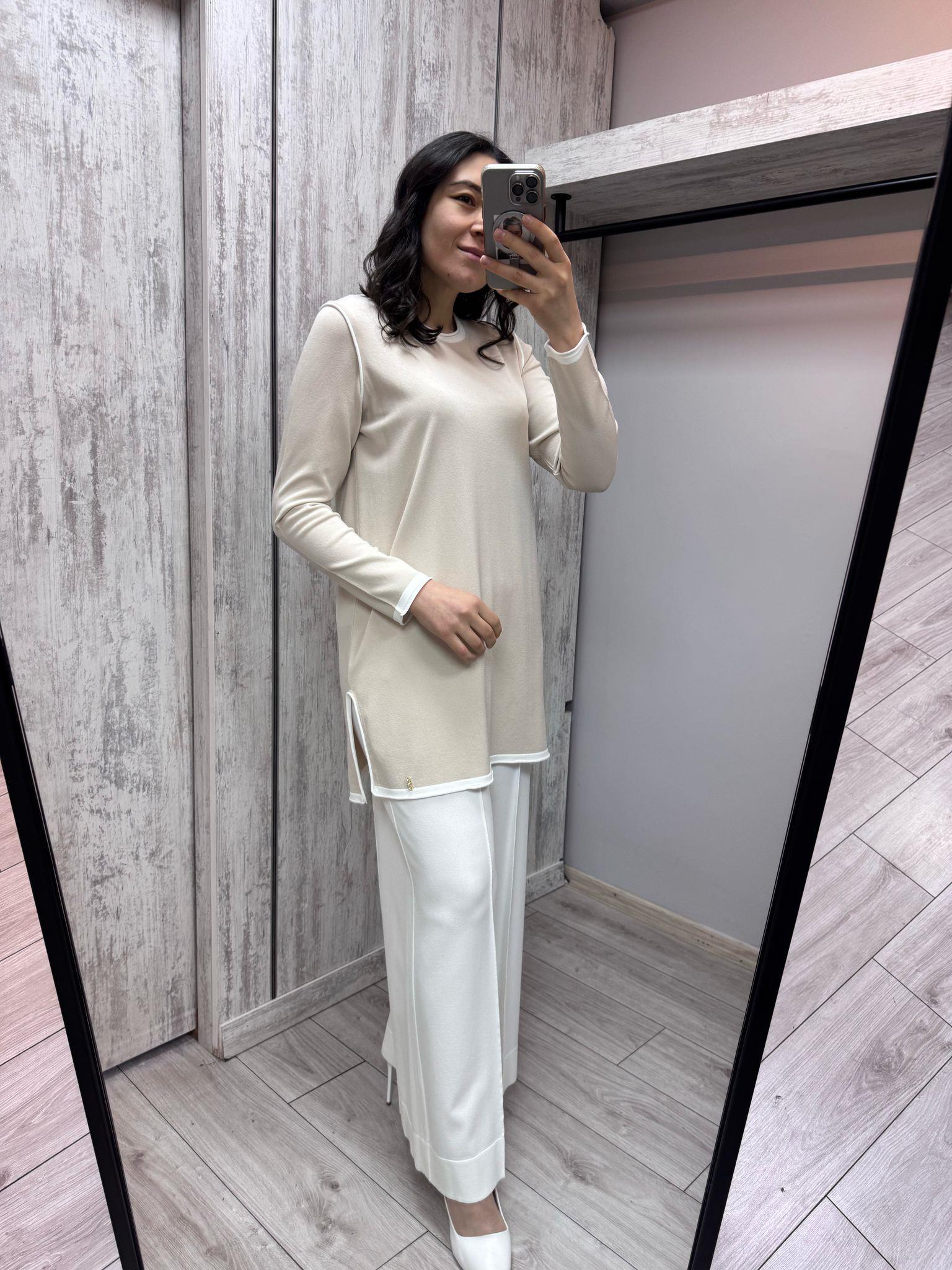 Missdalida 6010 Sand Merserize Tunik