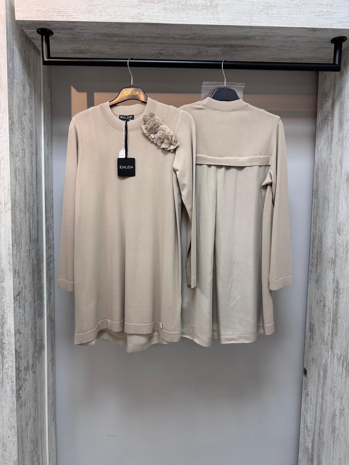 Missdalida 6011 Stone İpek Merserize Tunik