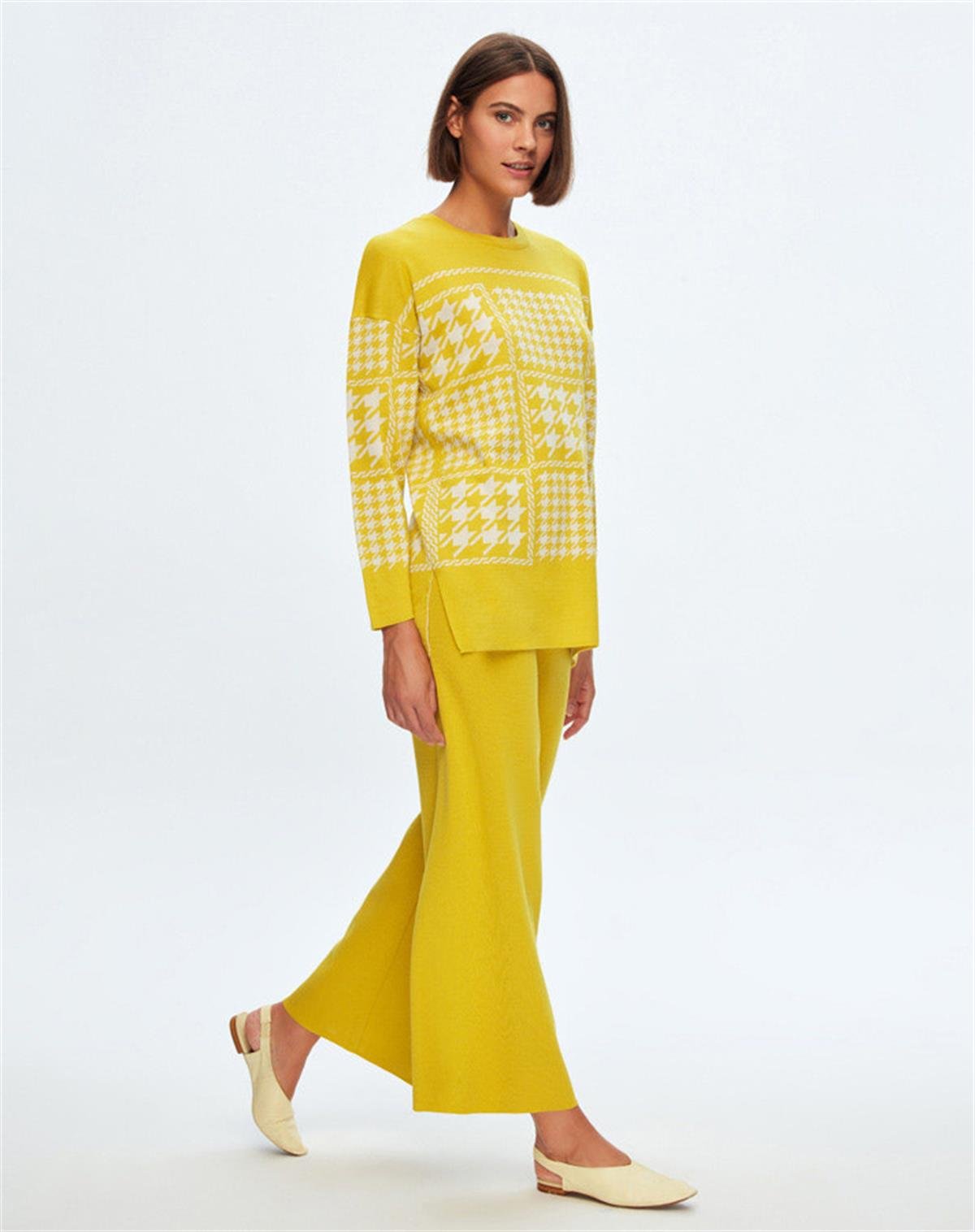 MissDalida 6014 Yellow Triko Tunik