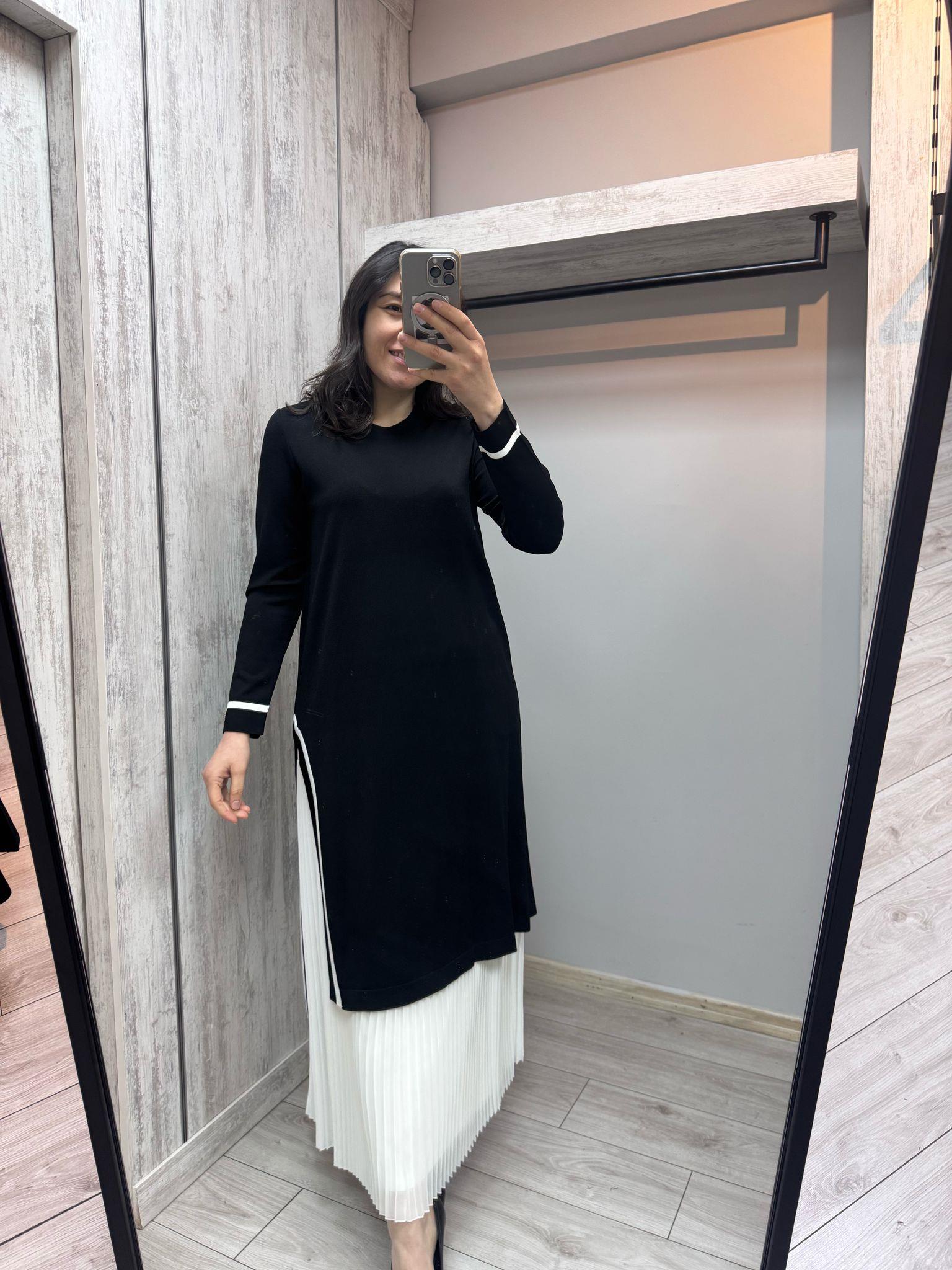 Missdalida 6015 Black Merserize Tunik