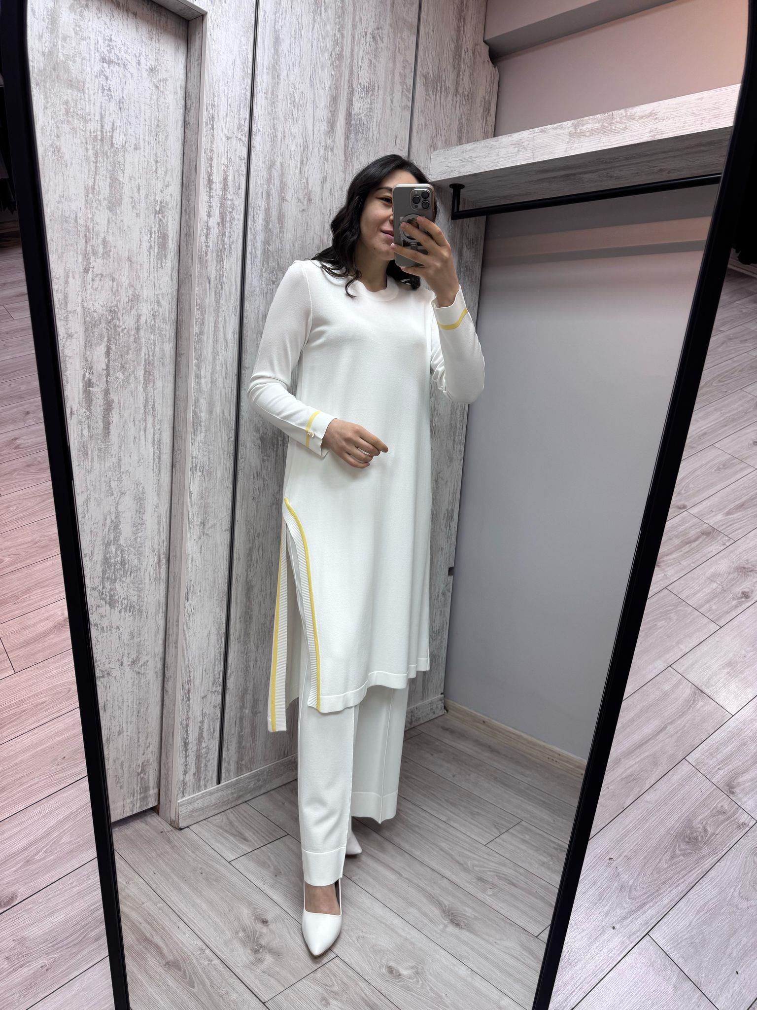 Missdalida 6015 Ecru Merserize Tunik