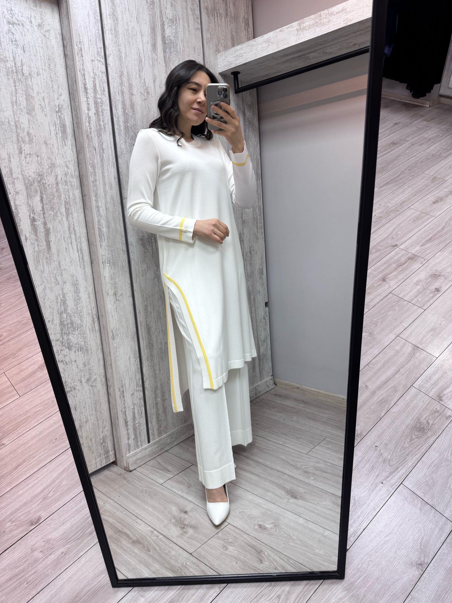 Missdalida 6015 Ecru Merserize Tunik