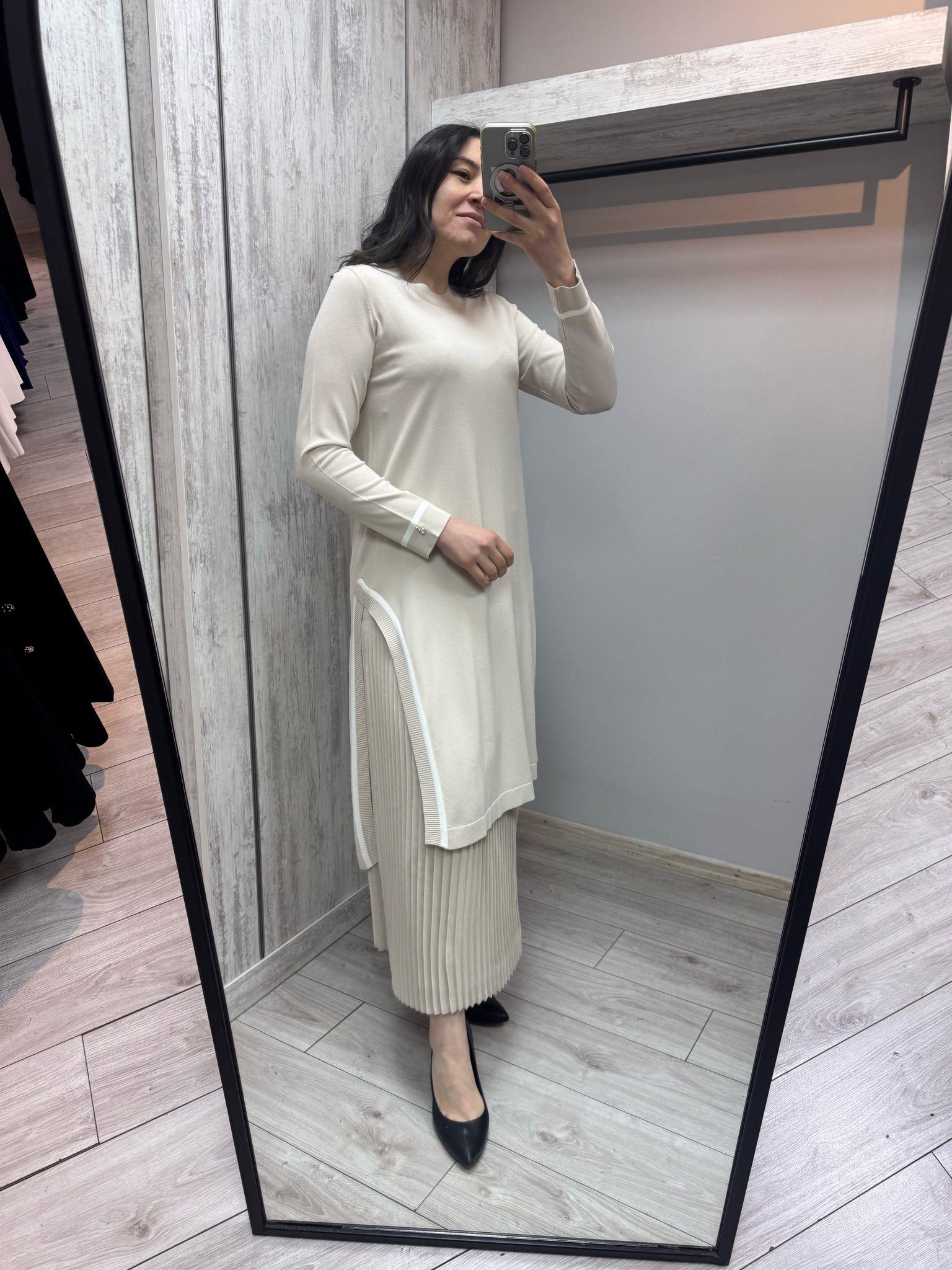 Missdalida 6015 Sand Merserize Tunik