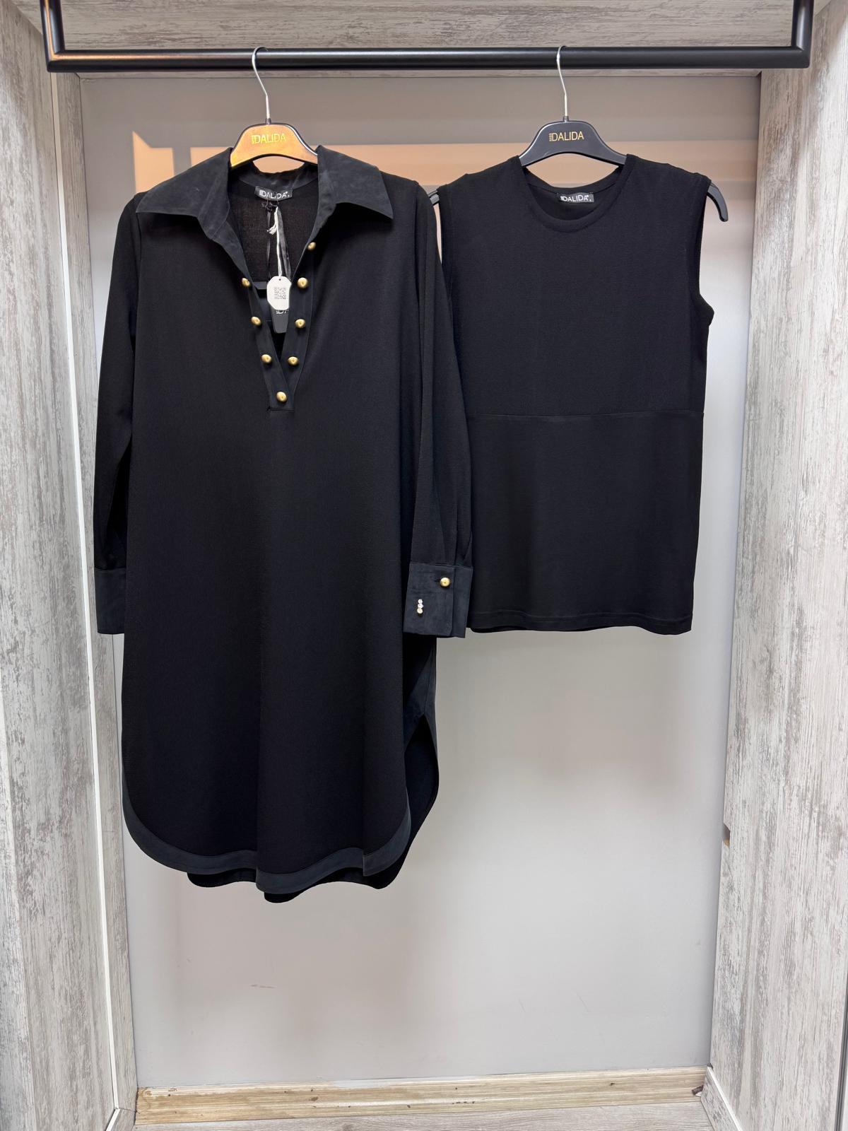 Missdalida 6016 Black Merserize Tunik