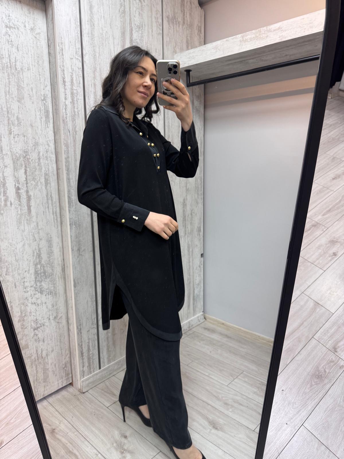 Missdalida 6016 Black Merserize Tunik