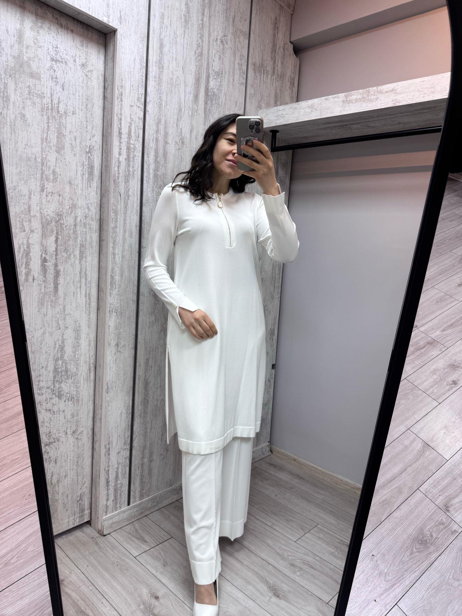 Missdalida 6017 Ecru Merserize Tunik