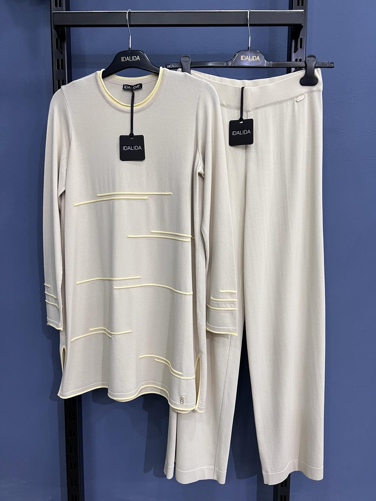 Missdalida 6019 Stone Vanilia Merserize Tunik