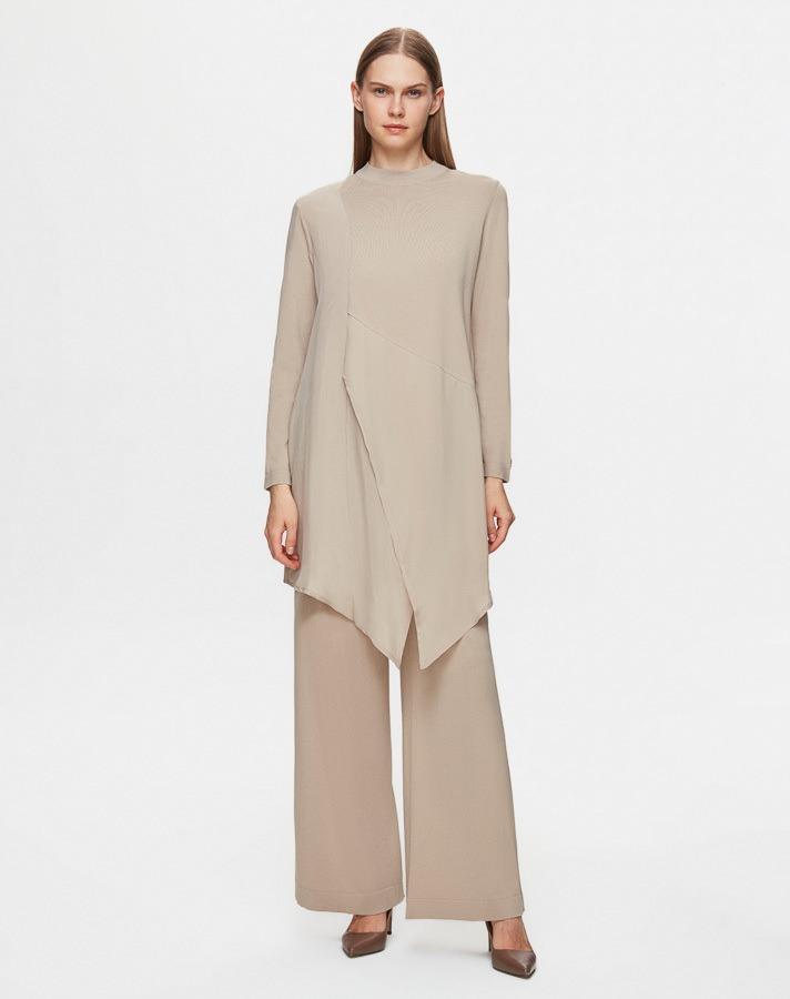 Missdalida 6022 Stone İpek Merserize Tunik