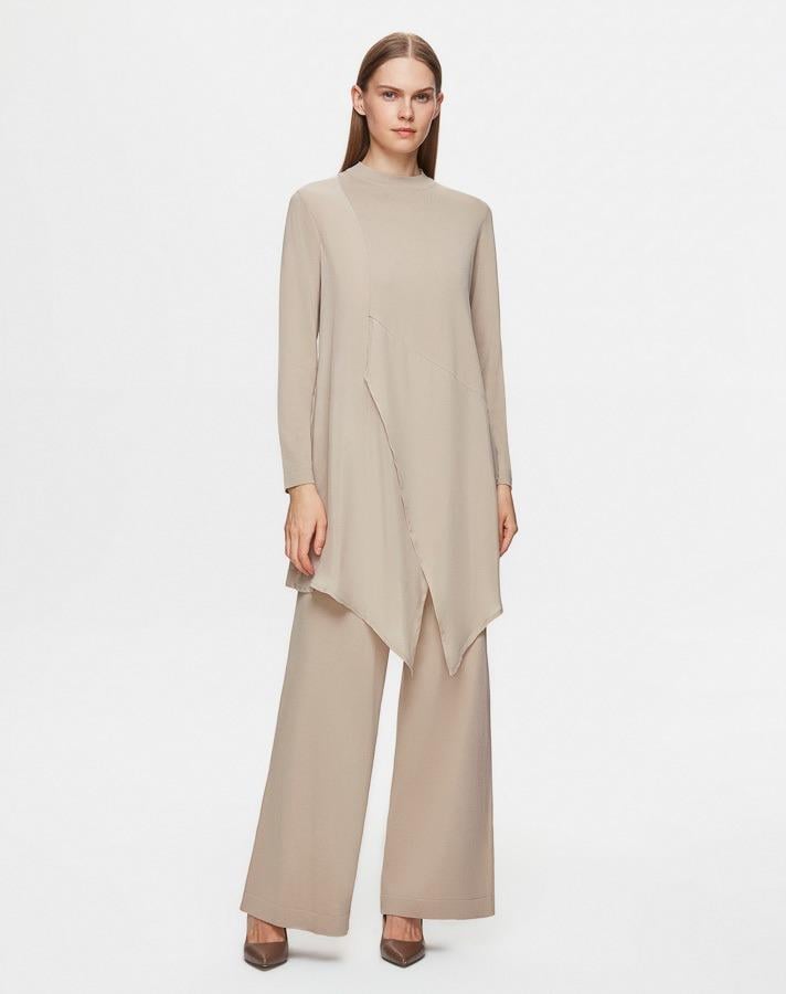 Missdalida 6022 Stone İpek Merserize Tunik