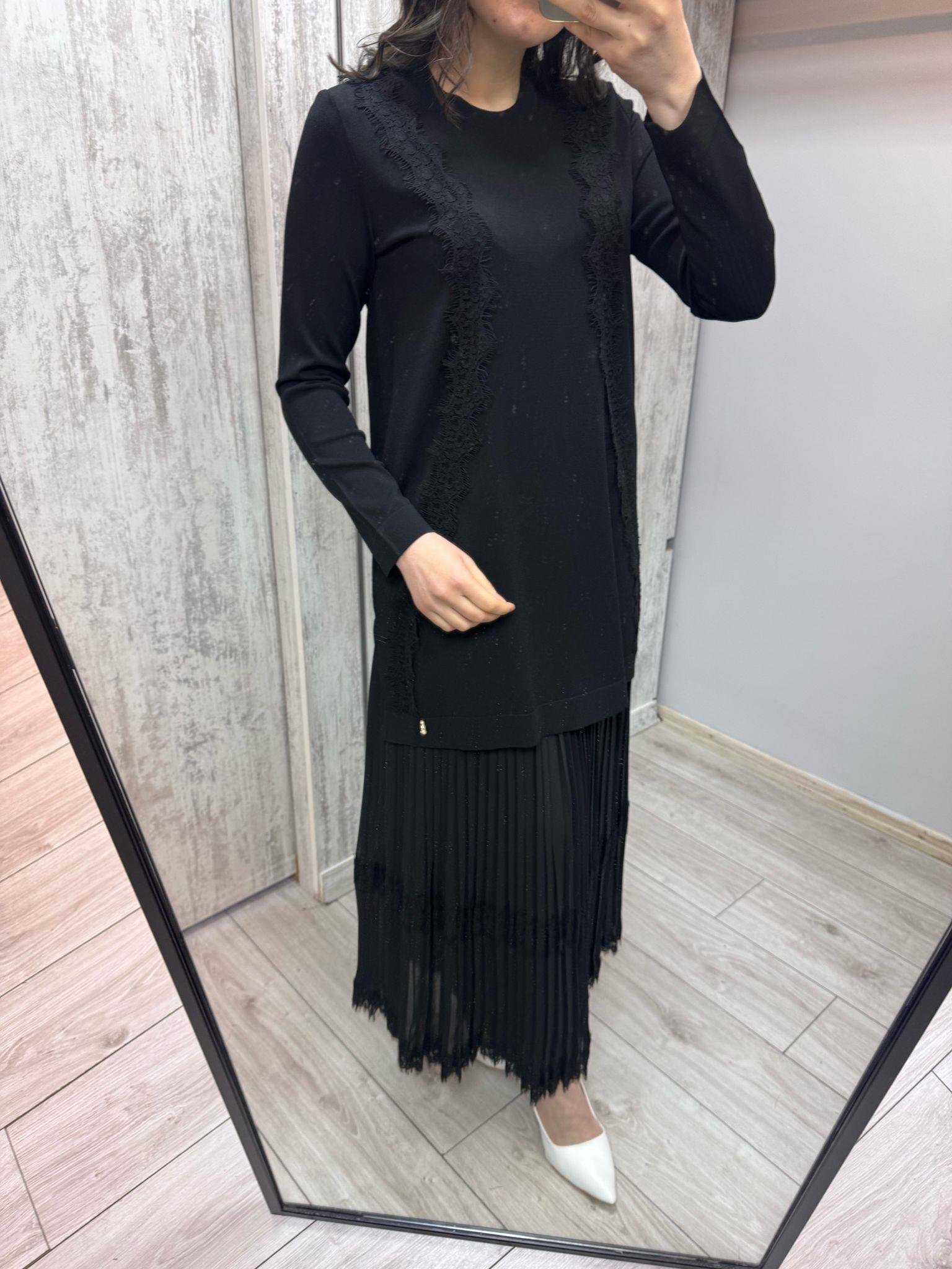Missdalida 6034 Black Merserize Tunik