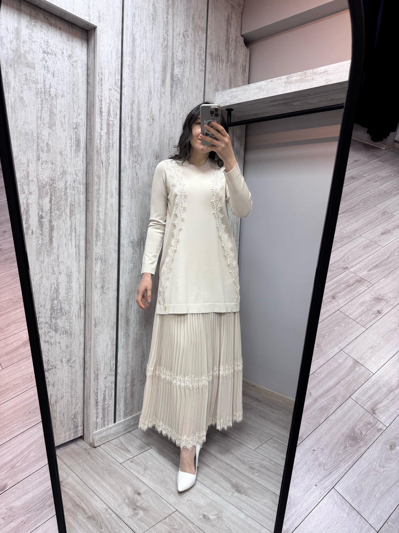 Missdalida 6034 Sand Merserize Tunik