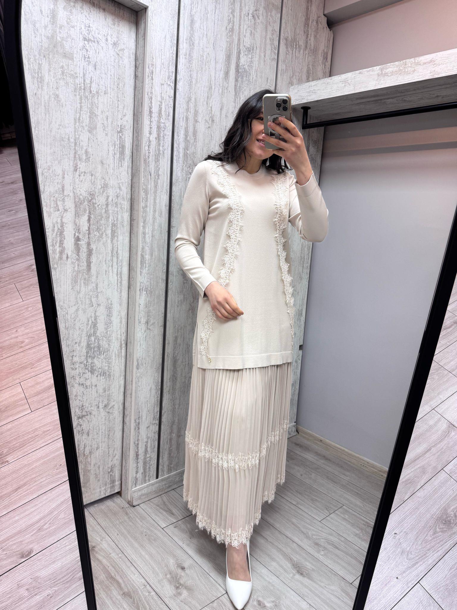 Missdalida 6034 Sand Merserize Tunik
