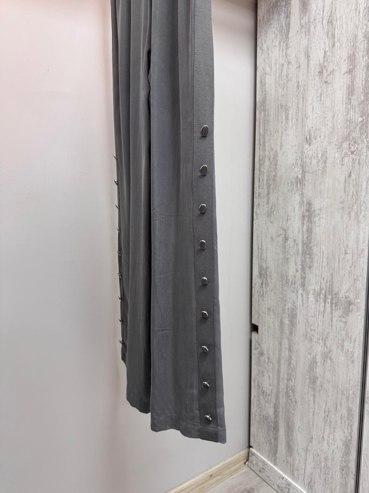 Missdalida 7008 Antrasit İpek Düğme Detaylı Pantolon
