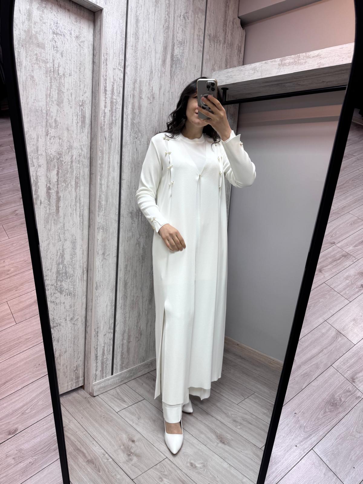 Missdalida 9006 Ecru Merserize Ceket