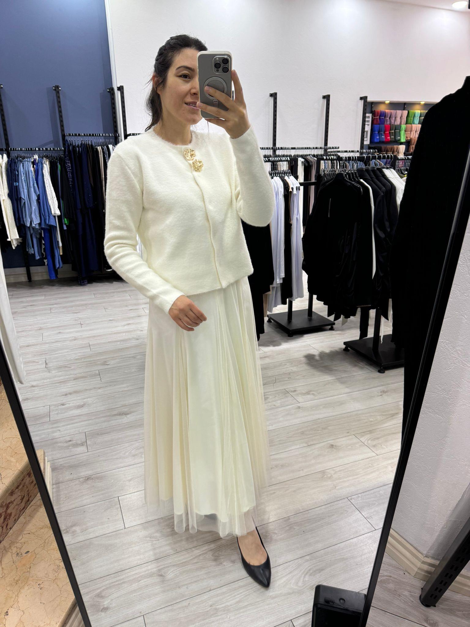 Missemramiss 4694 Ecru Tül Etek