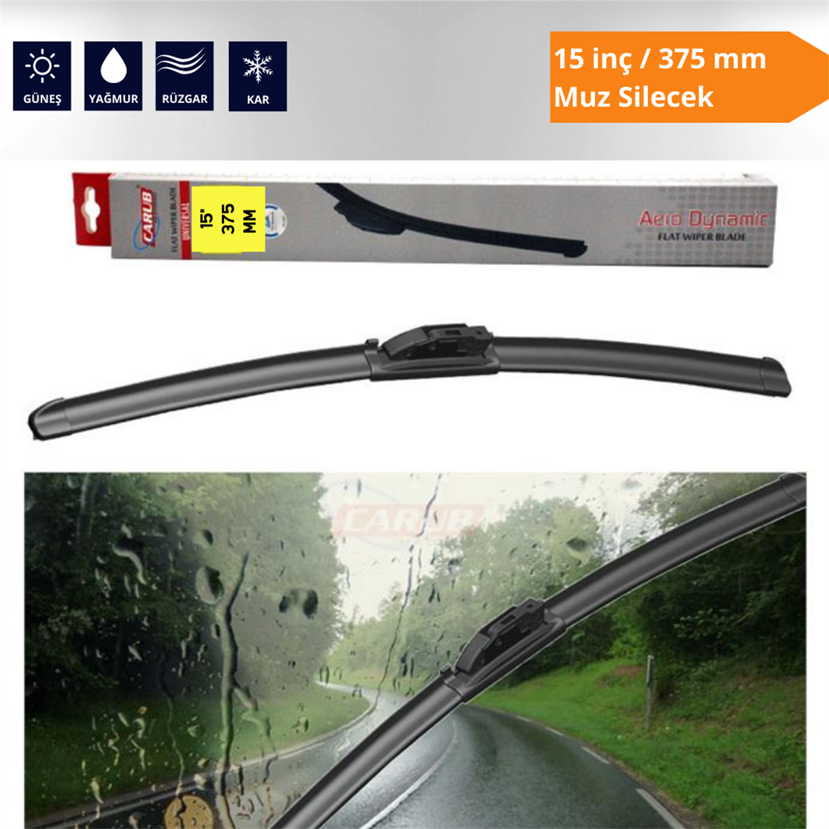 15 inç/375 mm Universal  Muz Silecek Kod:1353115