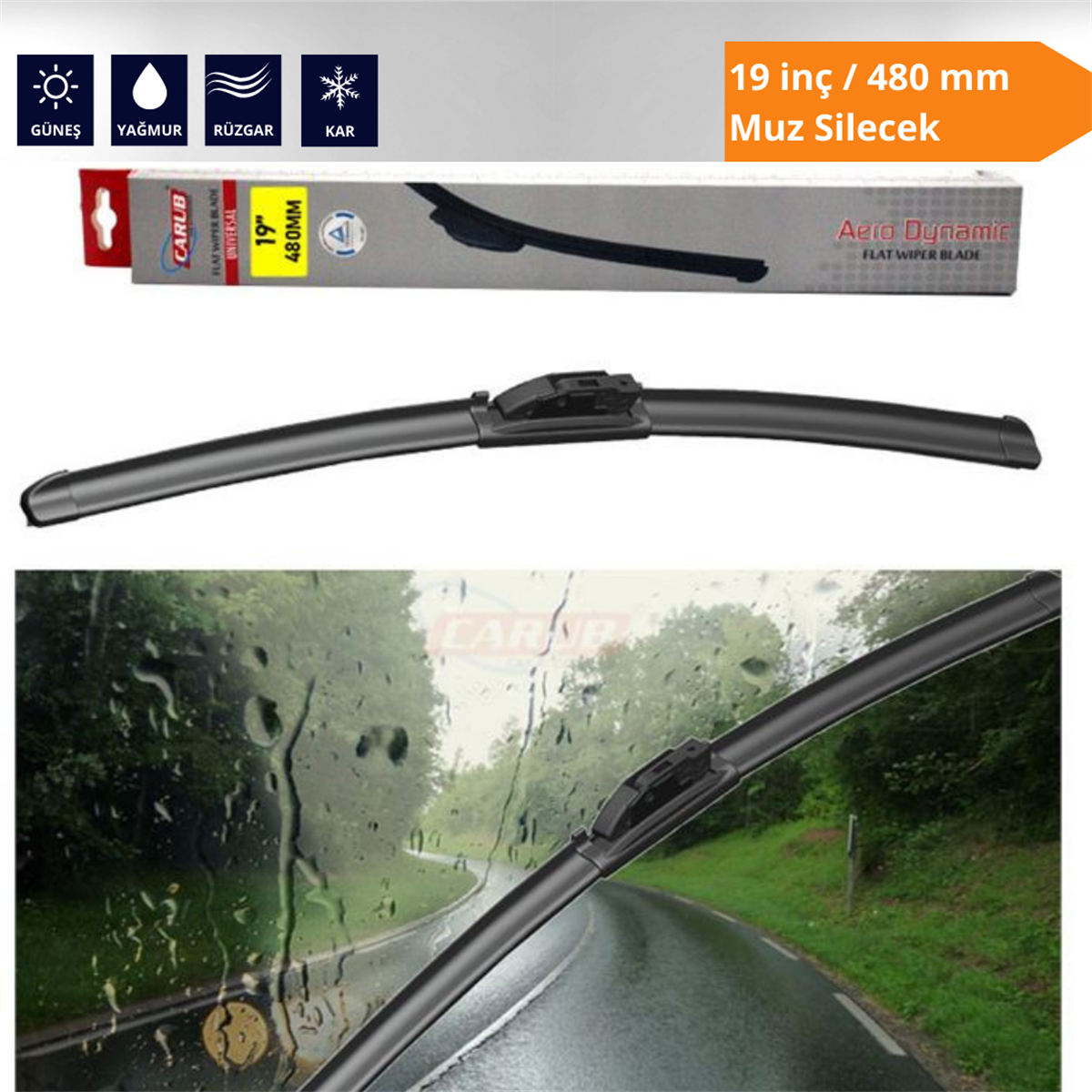 19 inç/480 mm Universal  Muz Silecek Kod:1353119